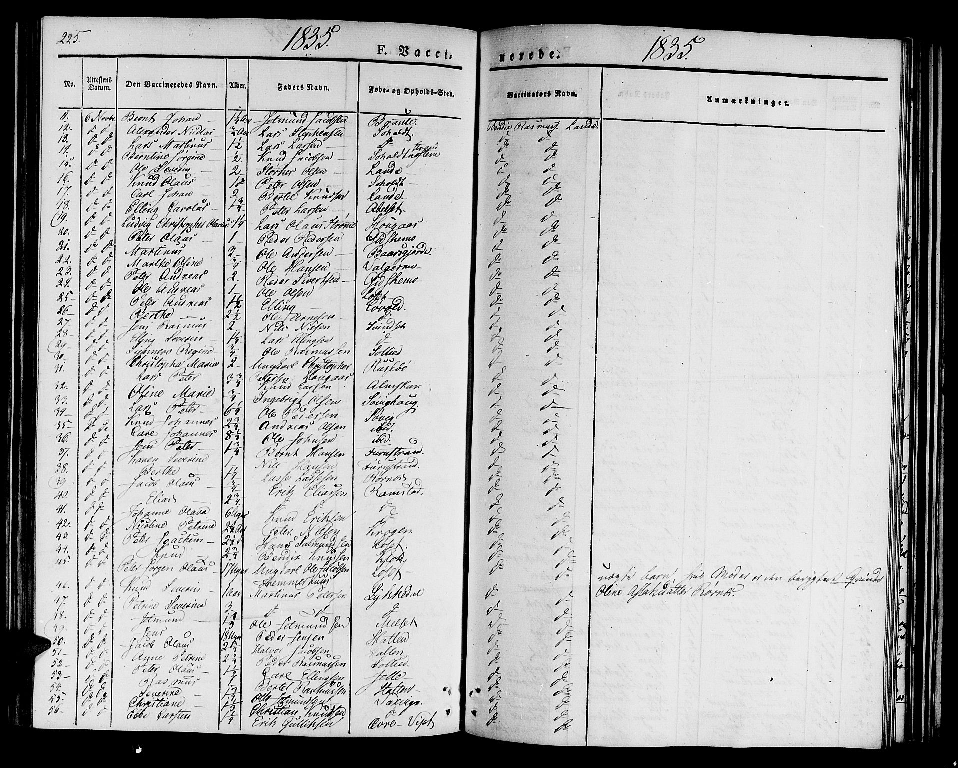 Ministerialprotokoller, klokkerbøker og fødselsregistre - Møre og Romsdal, SAT/A-1454/522/L0311: Parish register (official) no. 522A06, 1832-1842, p. 225