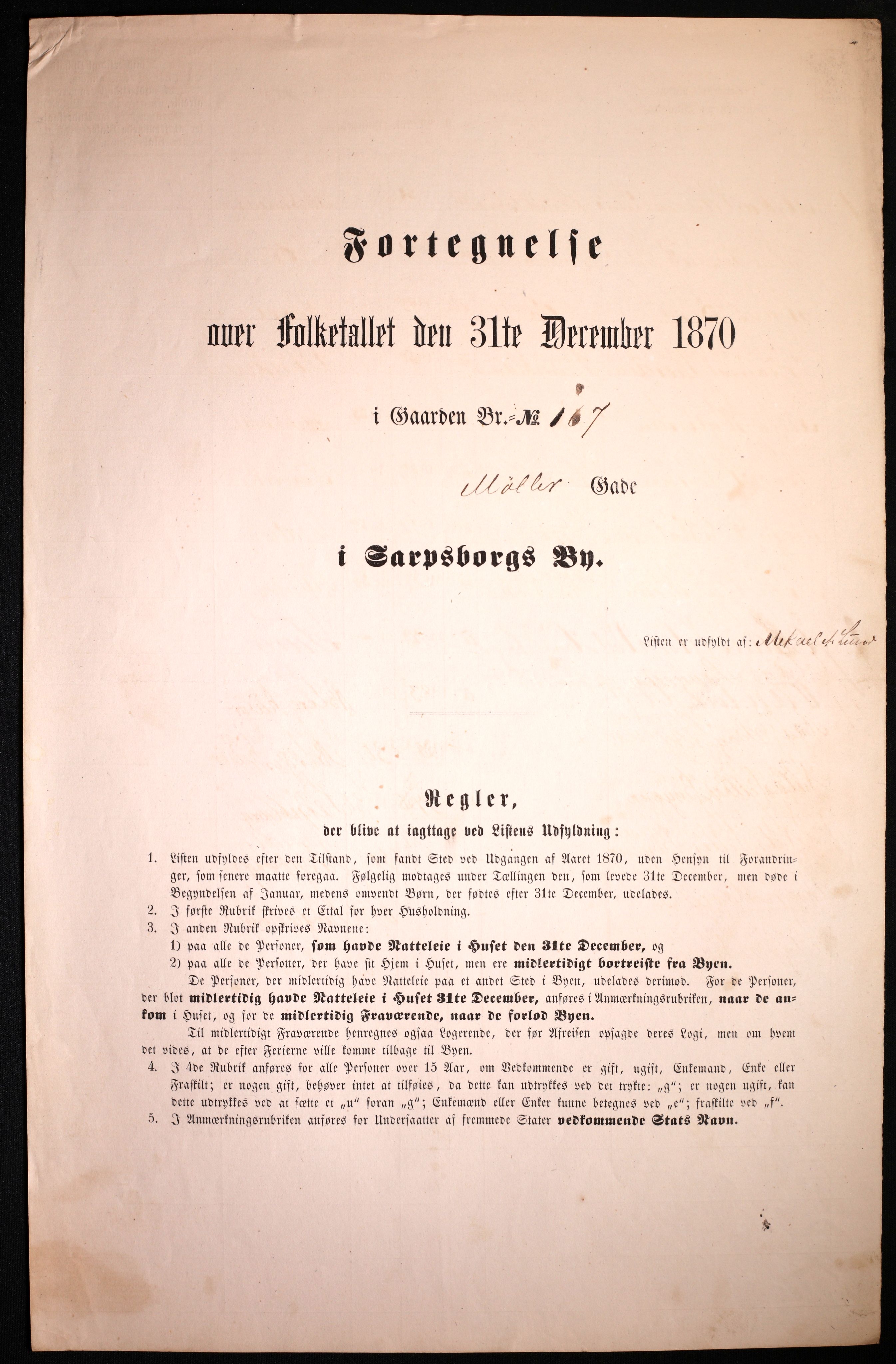 RA, 1870 census for 0102 Sarpsborg, 1870, p. 559