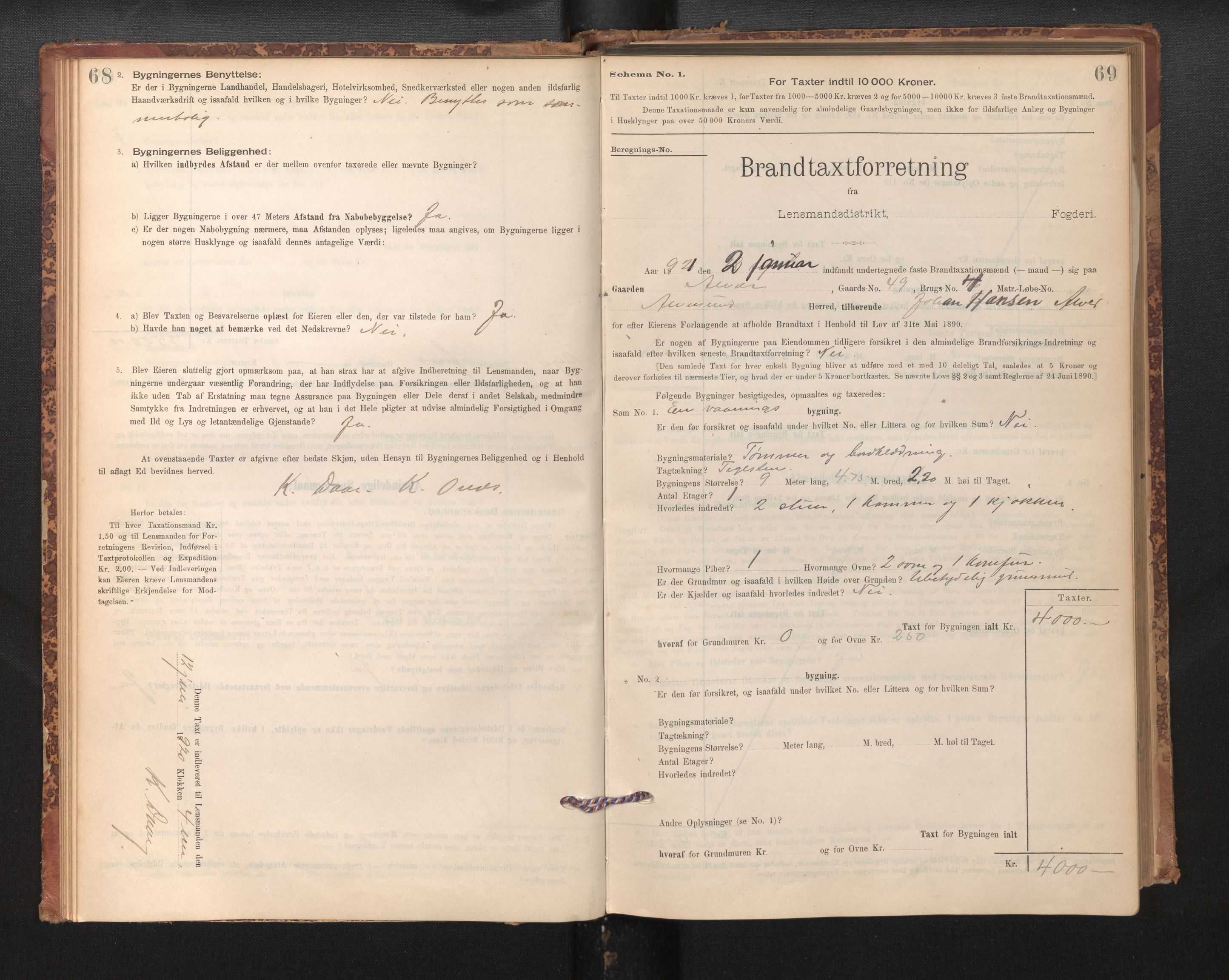 Lensmannen i Alversund, SAB/A-30701/0012/L0004: Branntakstprotokoll, skjematakst, 1894-1953, p. 68-69