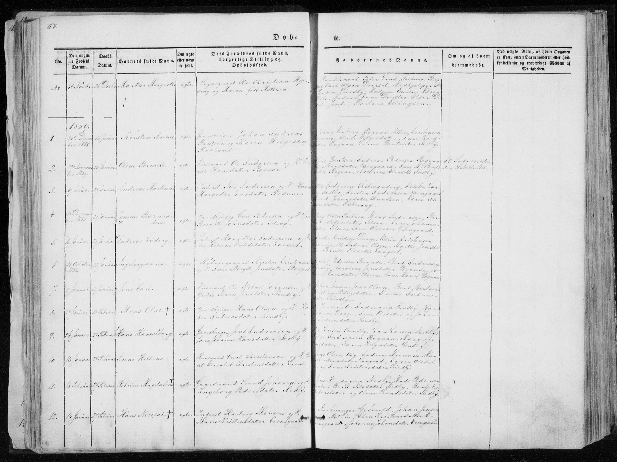 Ministerialprotokoller, klokkerbøker og fødselsregistre - Nordland, SAT/A-1459/847/L0666: Parish register (official) no. 847A06, 1842-1871, p. 60