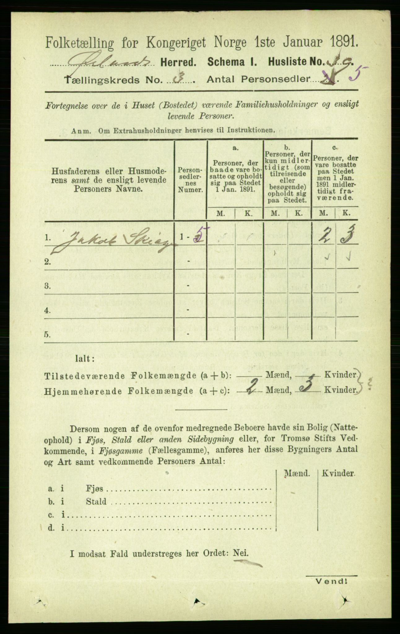 RA, 1891 census for 1621 Ørland, 1891, p. 963