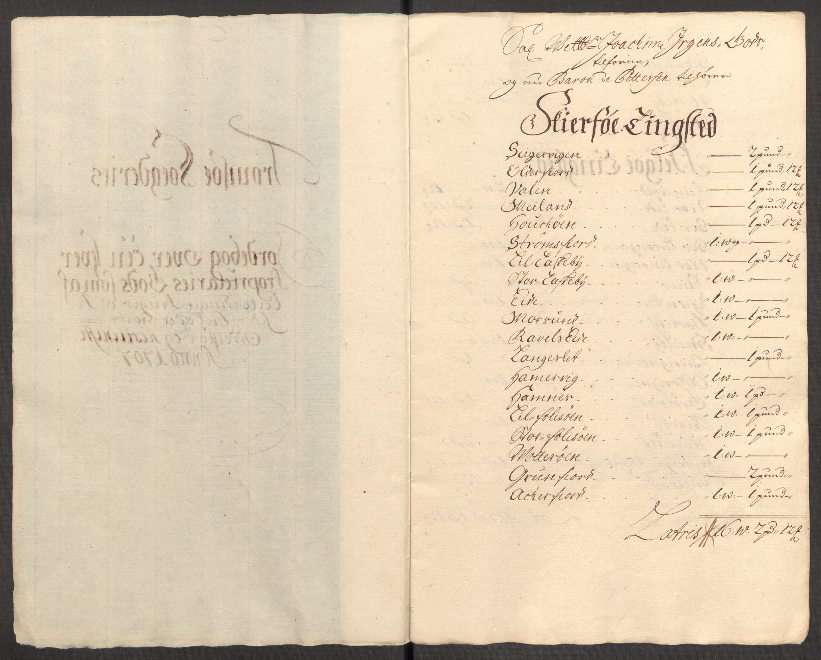 Rentekammeret inntil 1814, Reviderte regnskaper, Fogderegnskap, AV/RA-EA-4092/R68/L4756: Fogderegnskap Senja og Troms, 1705-1707, p. 350