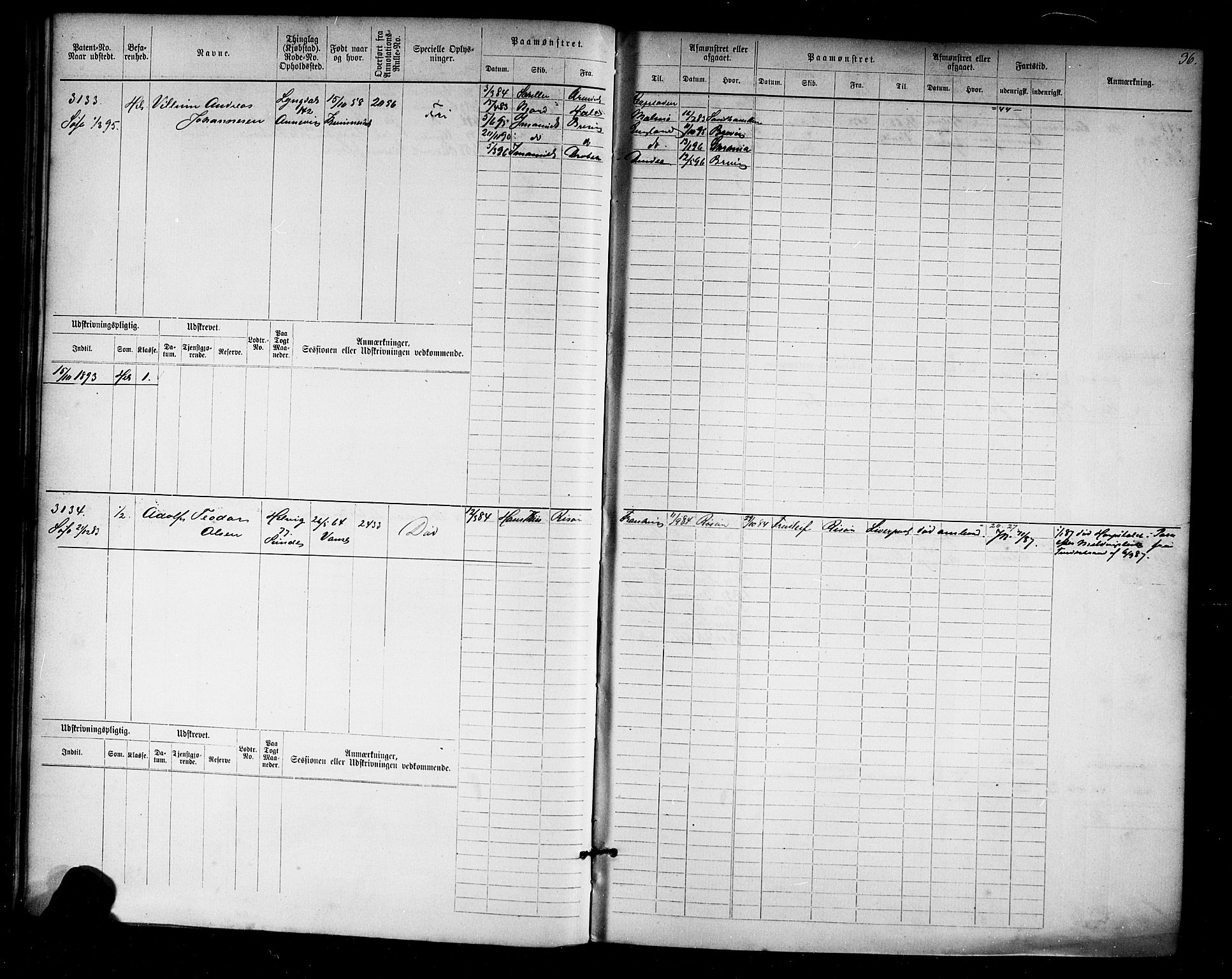 Farsund mønstringskrets, AV/SAK-2031-0017/F/Fb/L0019: Hovedrulle nr 3067-3832, Z-11, 1882-1922, p. 37