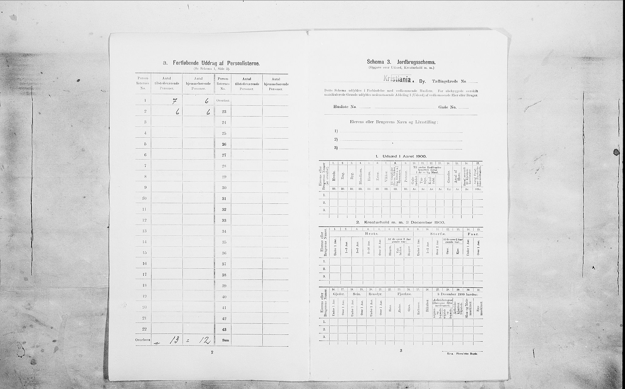 SAO, 1900 census for Kristiania, 1900, p. 93482