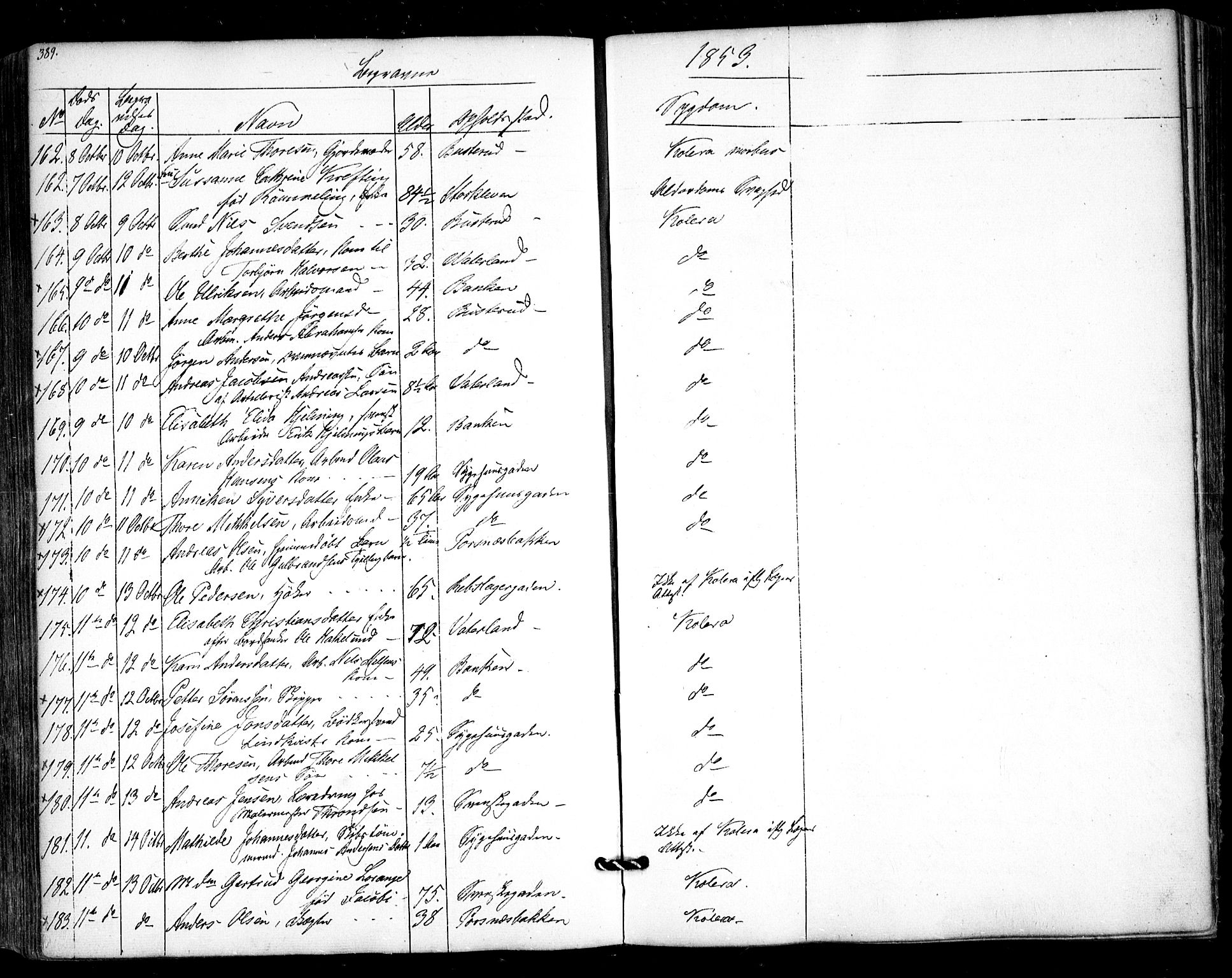 Halden prestekontor Kirkebøker, SAO/A-10909/F/Fa/L0006: Parish register (official) no. I 6, 1845-1856, p. 389