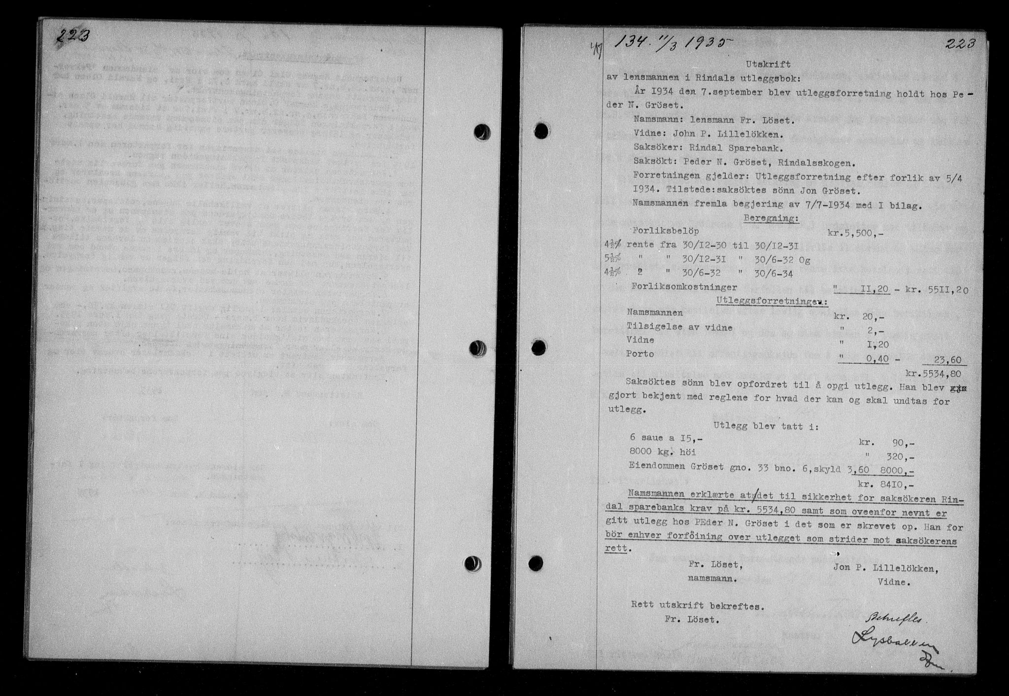 Nordmøre sorenskriveri, AV/SAT-A-4132/1/2/2Ca/L0084: Mortgage book no. 74, 1935-1935, Deed date: 11.03.1935