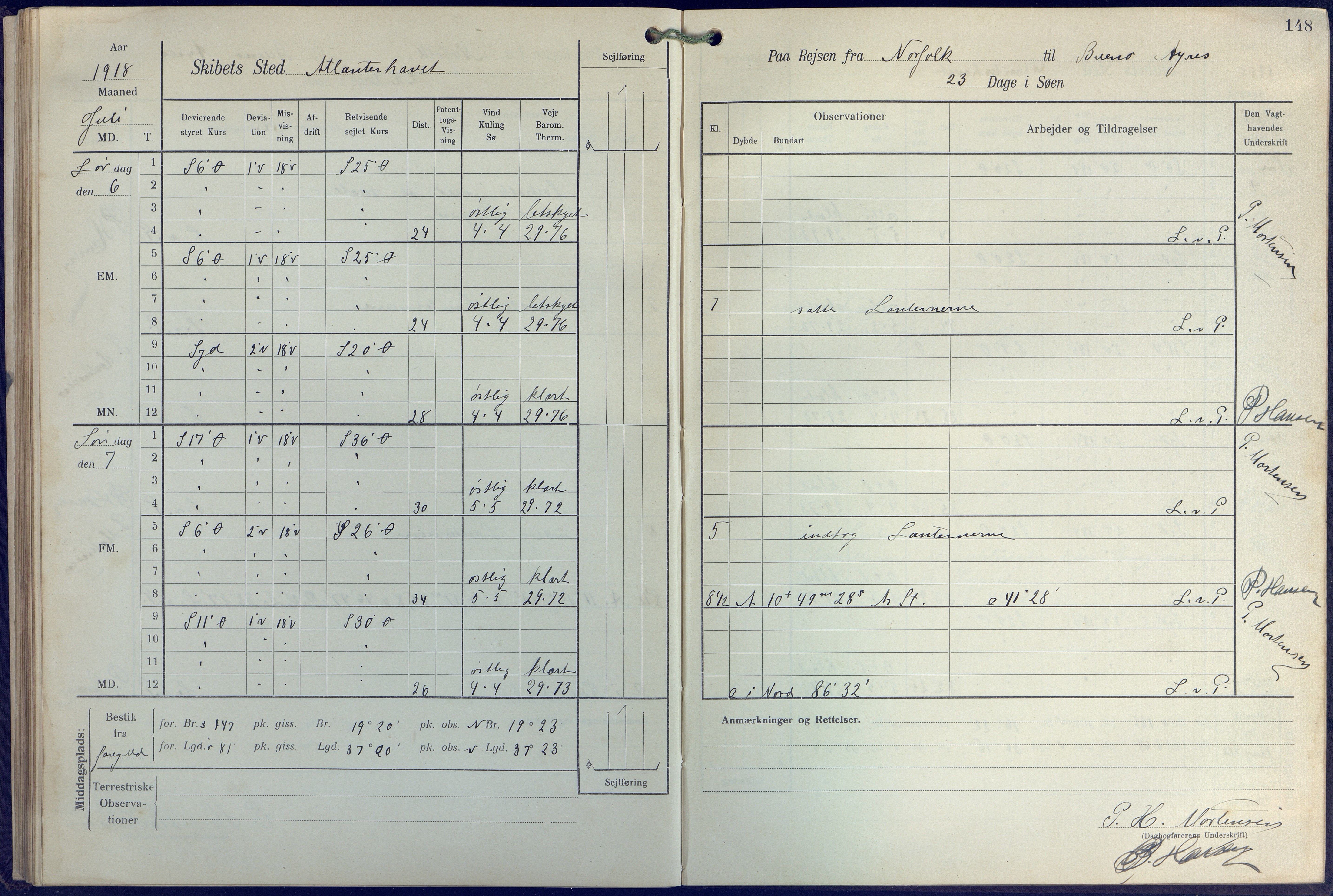 Fartøysarkivet, AAKS/PA-1934/F/L0271: Pehr Ugland (bark), 1917-1919, p. 148