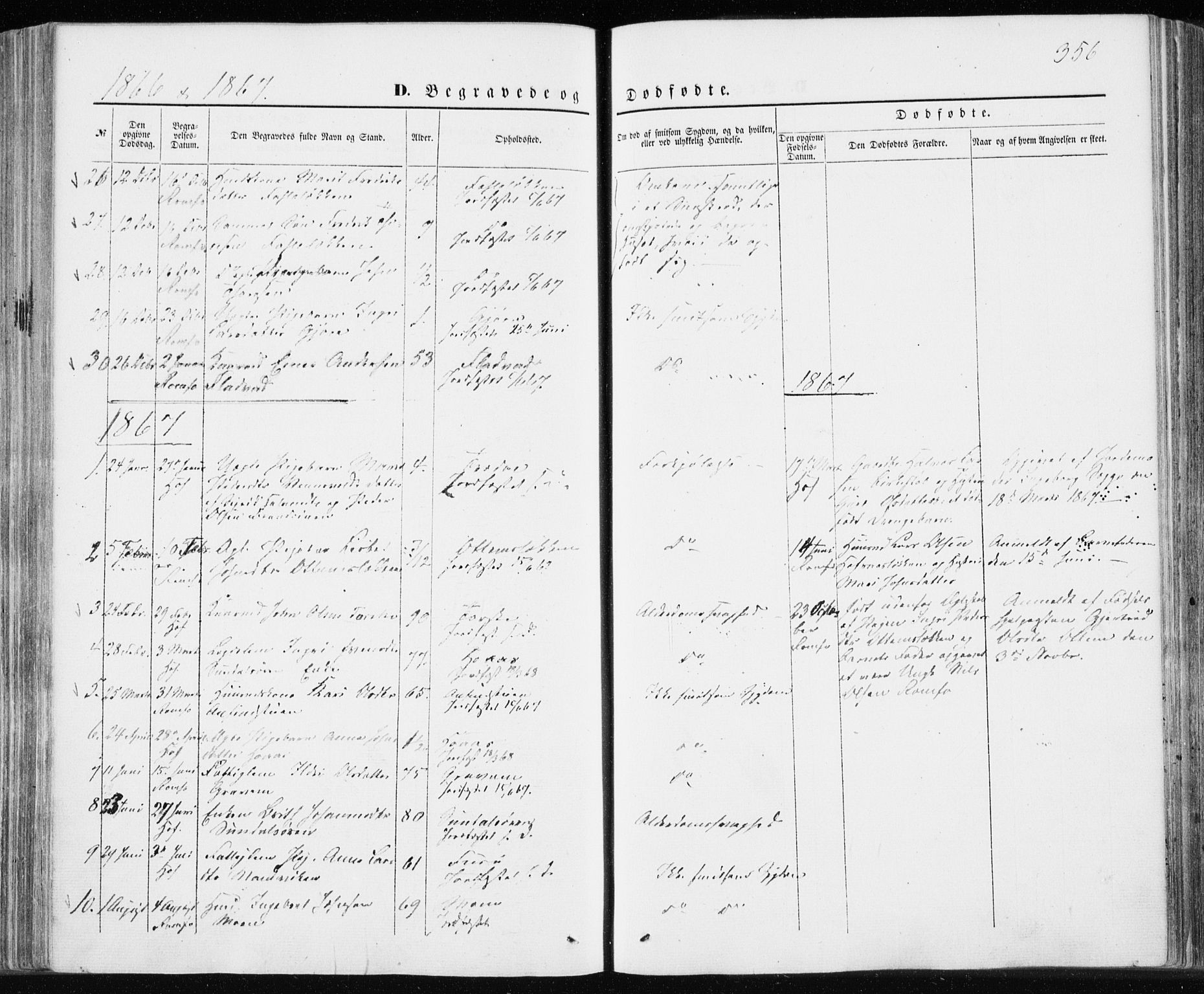 Ministerialprotokoller, klokkerbøker og fødselsregistre - Møre og Romsdal, SAT/A-1454/590/L1013: Parish register (official) no. 590A05, 1847-1877, p. 356
