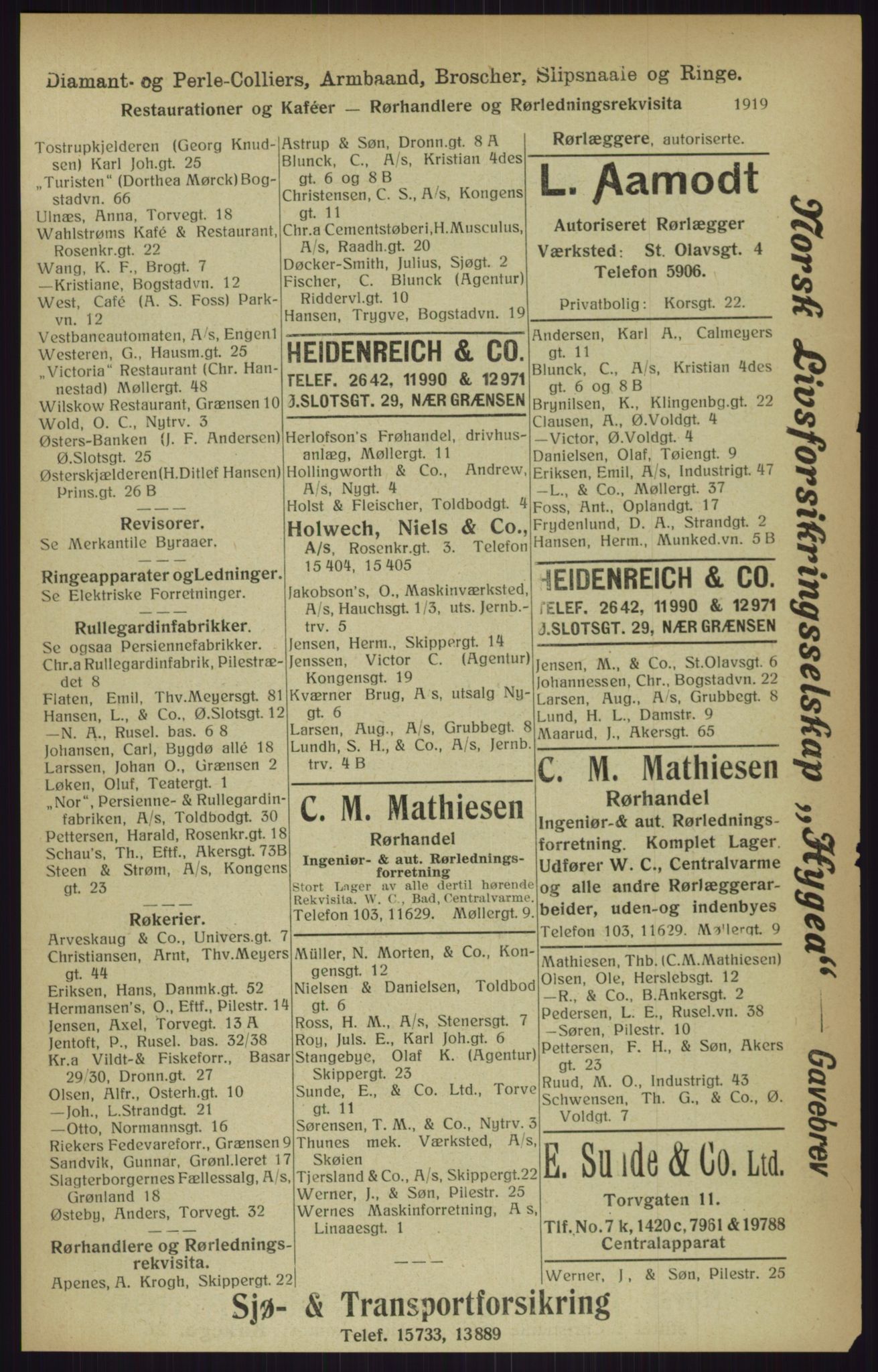 Kristiania/Oslo adressebok, PUBL/-, 1916, p. 1919