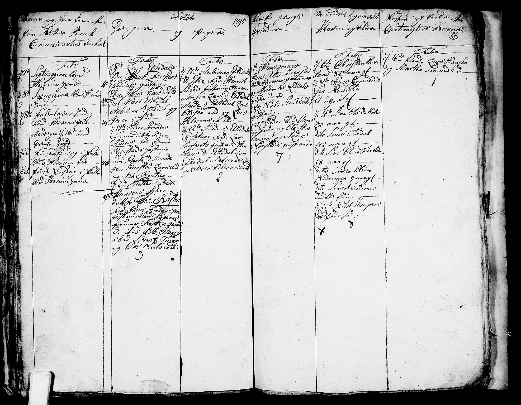 Hedrum kirkebøker, AV/SAKO-A-344/G/Ga/L0001: Parish register (copy) no. I 1, 1787-1802, p. 87