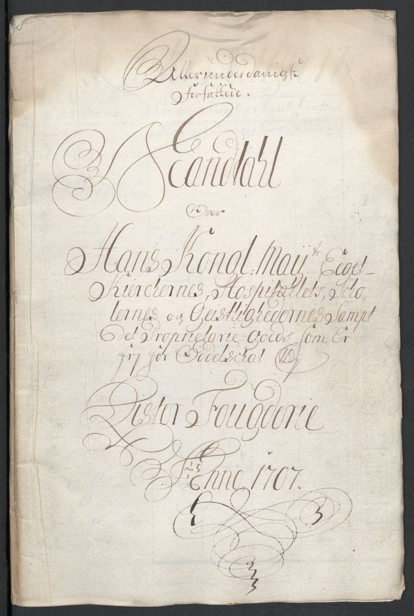 Rentekammeret inntil 1814, Reviderte regnskaper, Fogderegnskap, RA/EA-4092/R43/L2551: Fogderegnskap Lista og Mandal, 1705-1709, p. 495