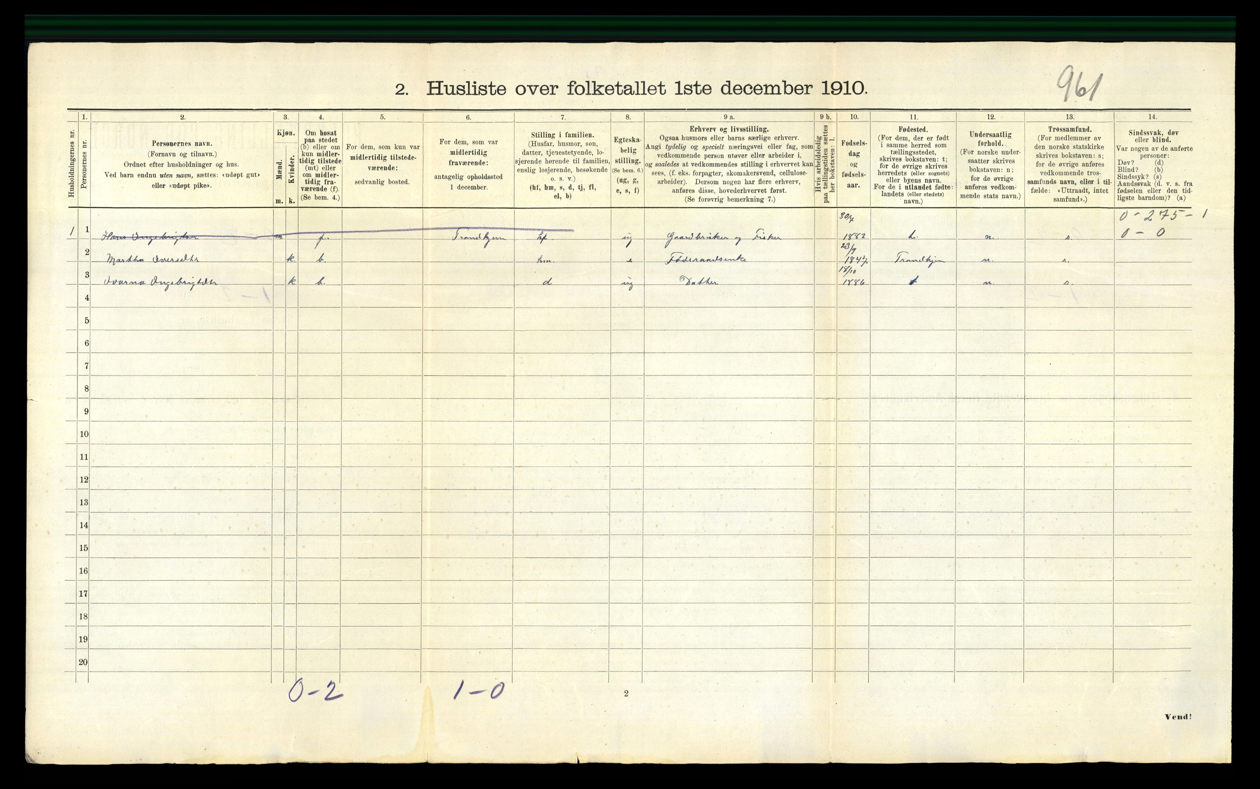 RA, 1910 census for Aa, 1910, p. 47