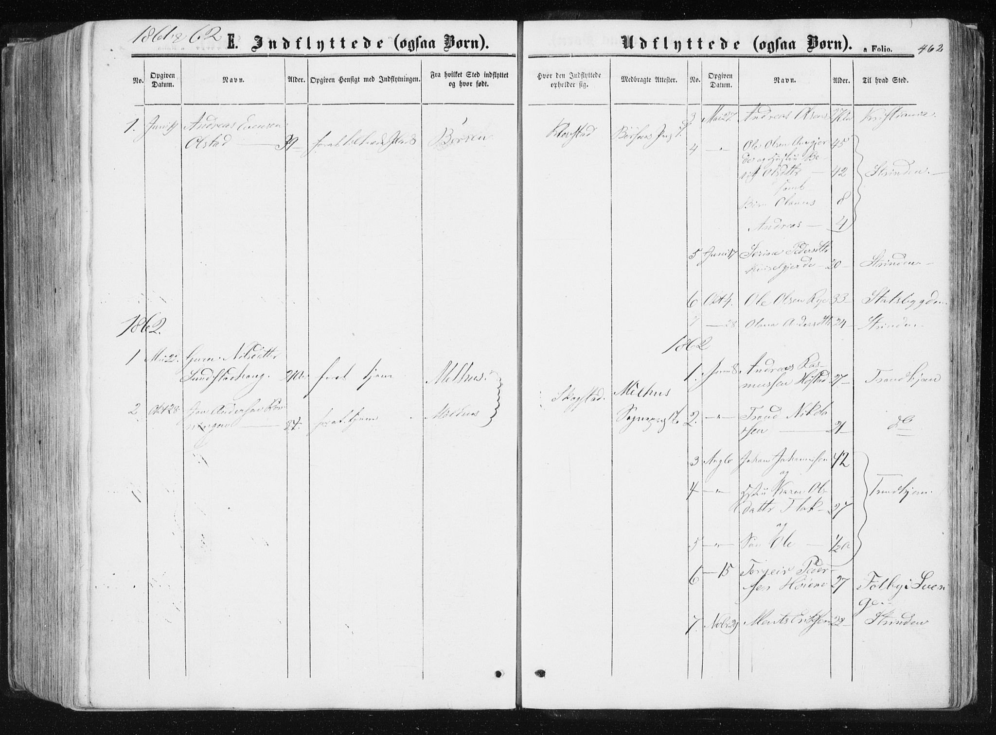 Ministerialprotokoller, klokkerbøker og fødselsregistre - Sør-Trøndelag, SAT/A-1456/612/L0377: Parish register (official) no. 612A09, 1859-1877, p. 462