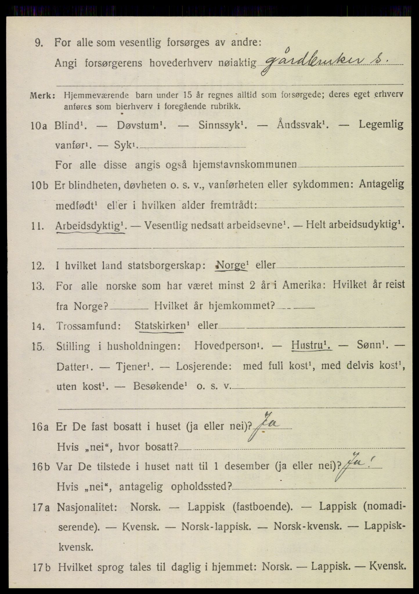 SAT, 1920 census for Vega, 1920, p. 5088