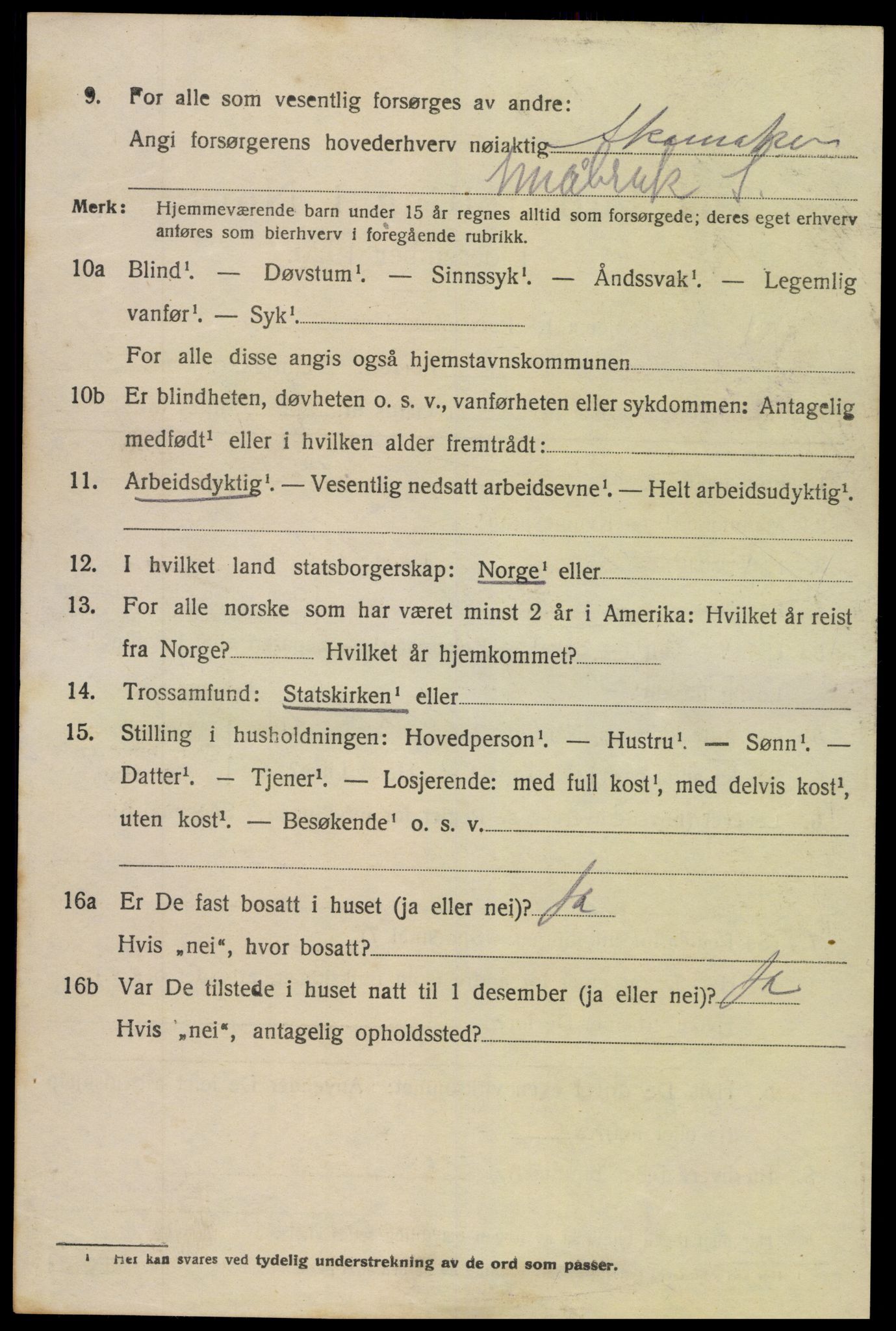SAK, 1920 census for Søndeled, 1920, p. 1702