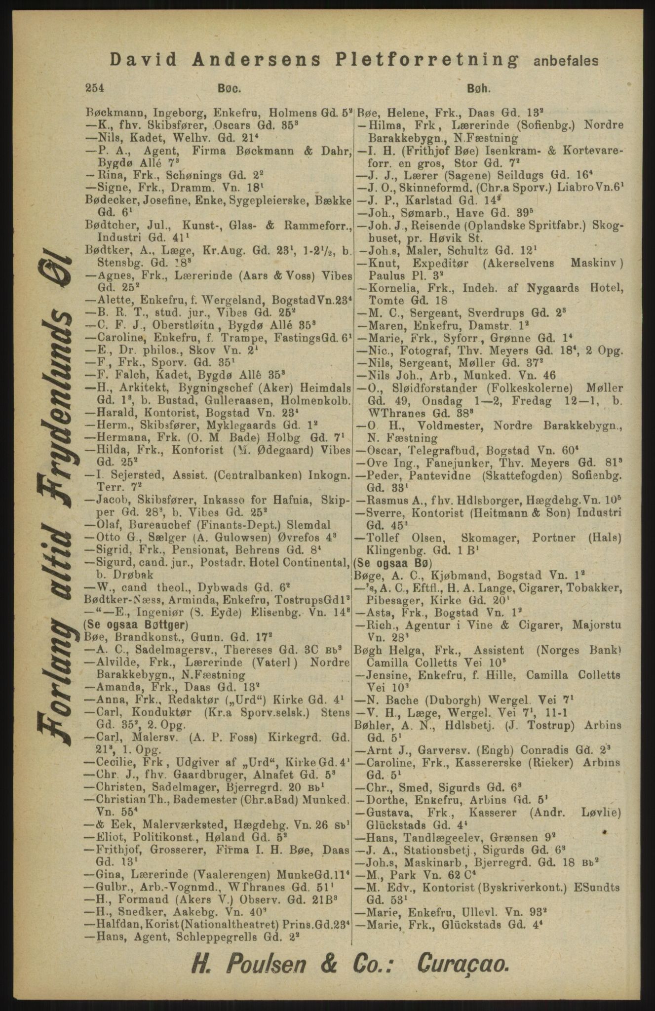 Kristiania/Oslo adressebok, PUBL/-, 1904, p. 254