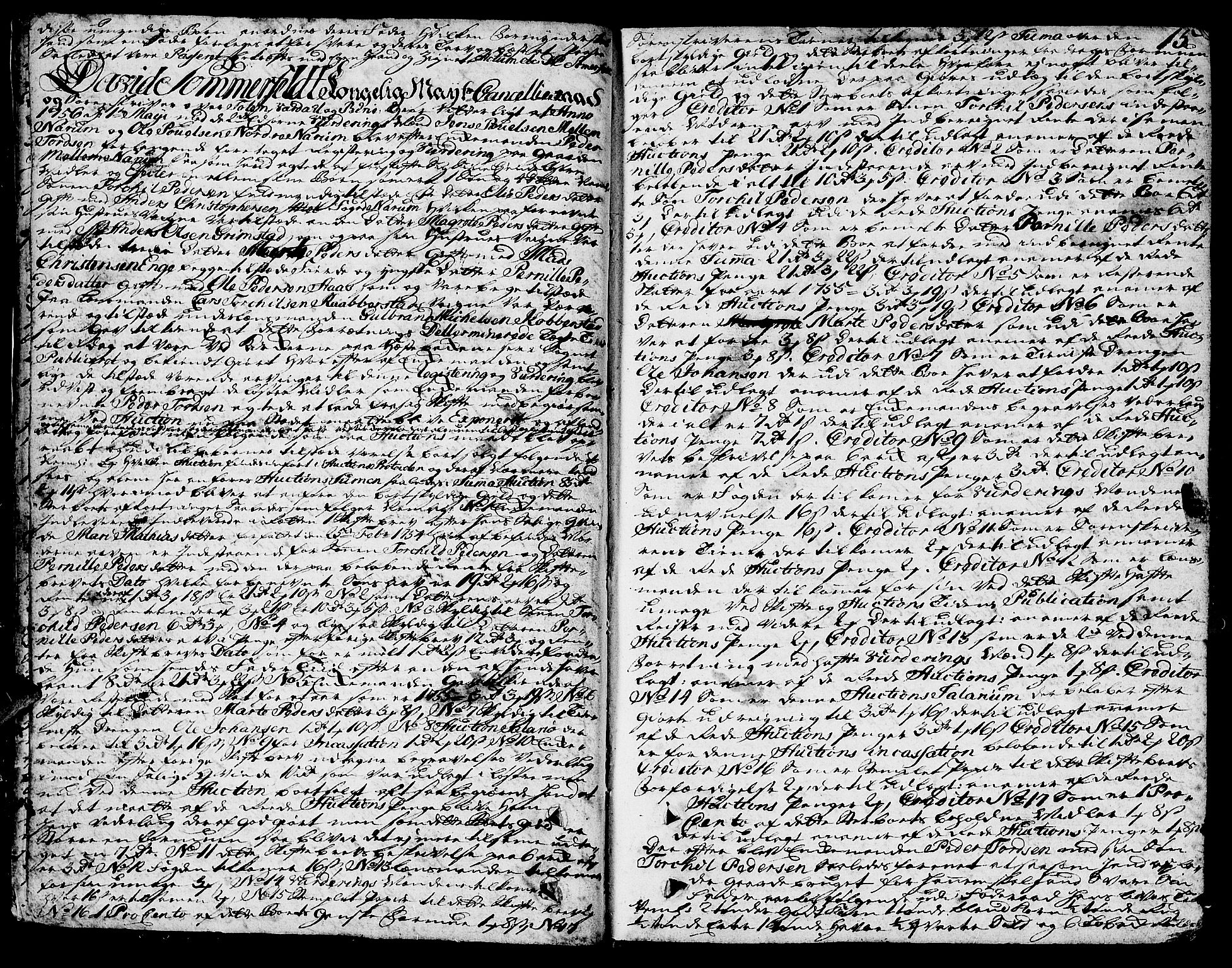 Toten tingrett, SAH/TING-006/J/Ja/L0009: Skifteprotokoll, 1756-1765, p. 14b-15a