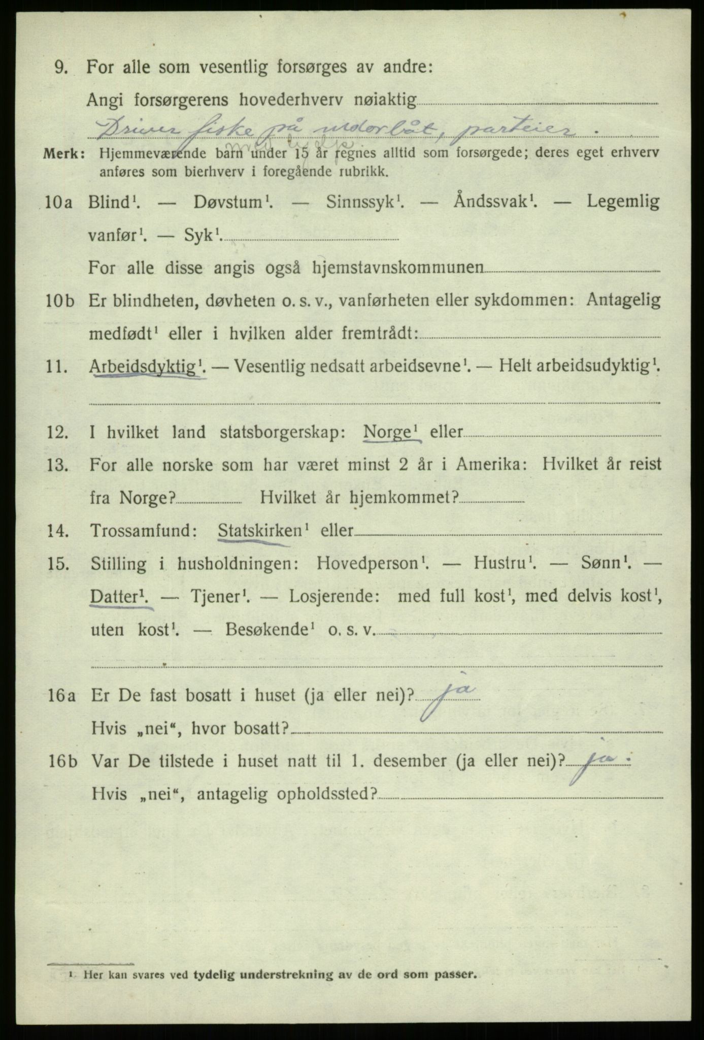 SAB, 1920 census for Davik, 1920, p. 6820