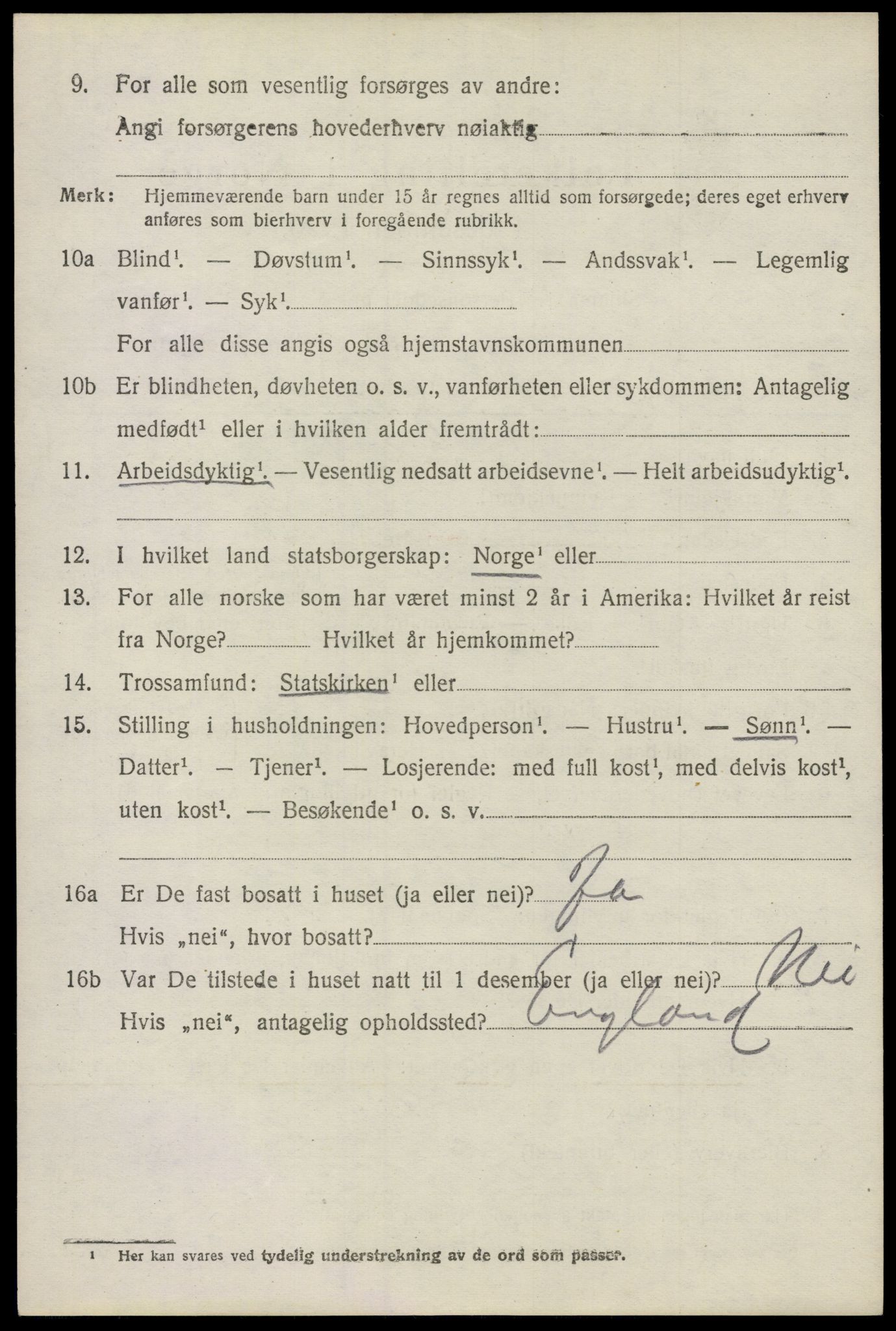 SAO, 1920 census for Glemmen, 1920, p. 5138