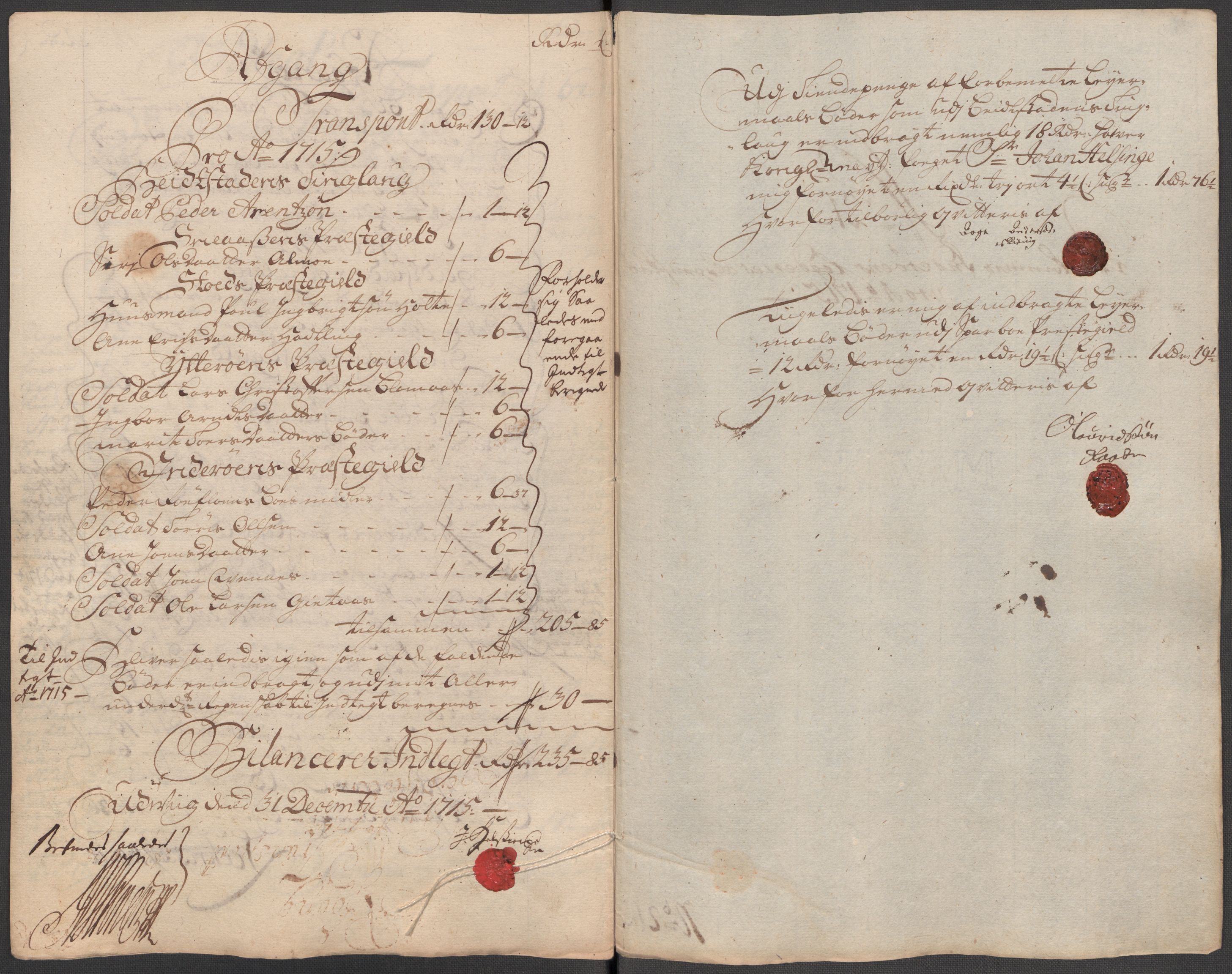 Rentekammeret inntil 1814, Reviderte regnskaper, Fogderegnskap, RA/EA-4092/R63/L4323: Fogderegnskap Inderøy, 1715, p. 266