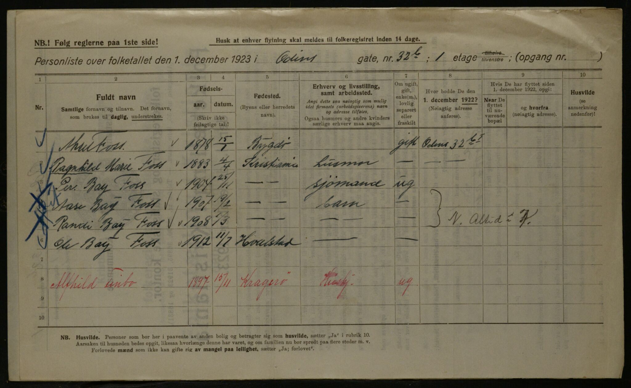 OBA, Municipal Census 1923 for Kristiania, 1923, p. 82420