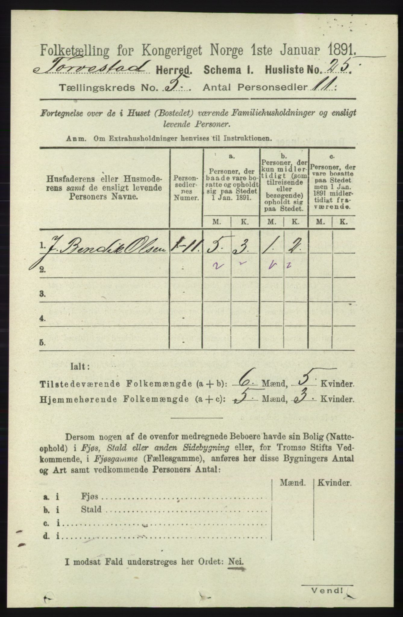 RA, 1891 census for 1152 Torvastad, 1891, p. 1750