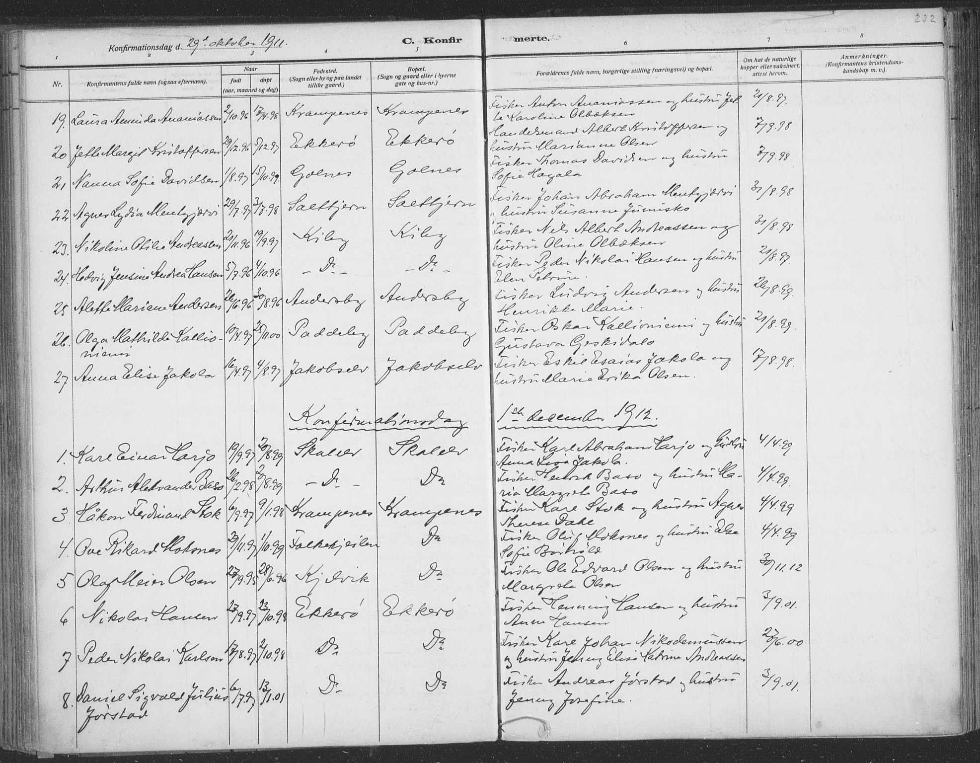 Vadsø sokneprestkontor, SATØ/S-1325/H/Ha/L0009kirke: Parish register (official) no. 9, 1881-1917, p. 232
