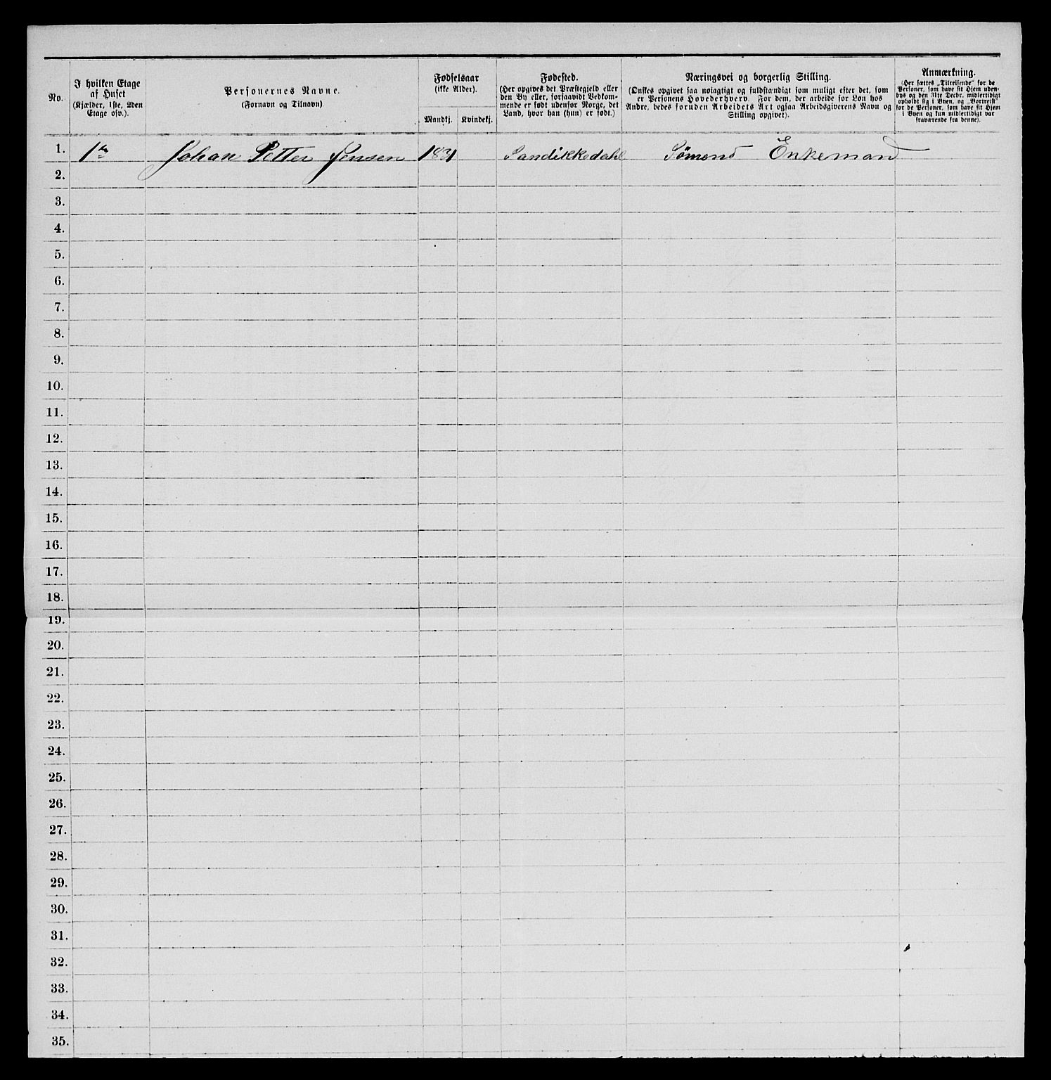 SAKO, 1885 census for 0801 Kragerø, 1885, p. 208