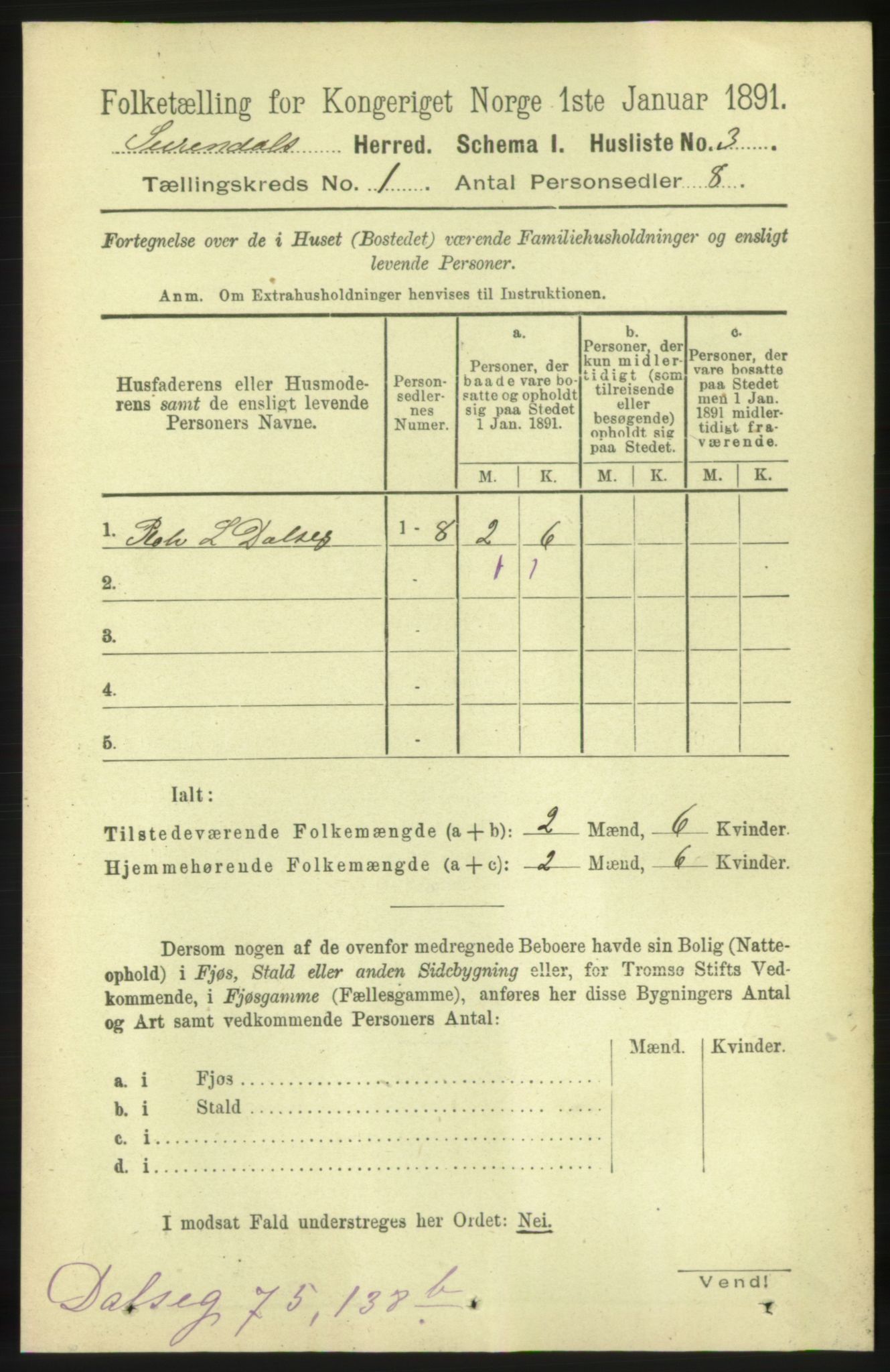 RA, 1891 census for 1566 Surnadal, 1891, p. 40