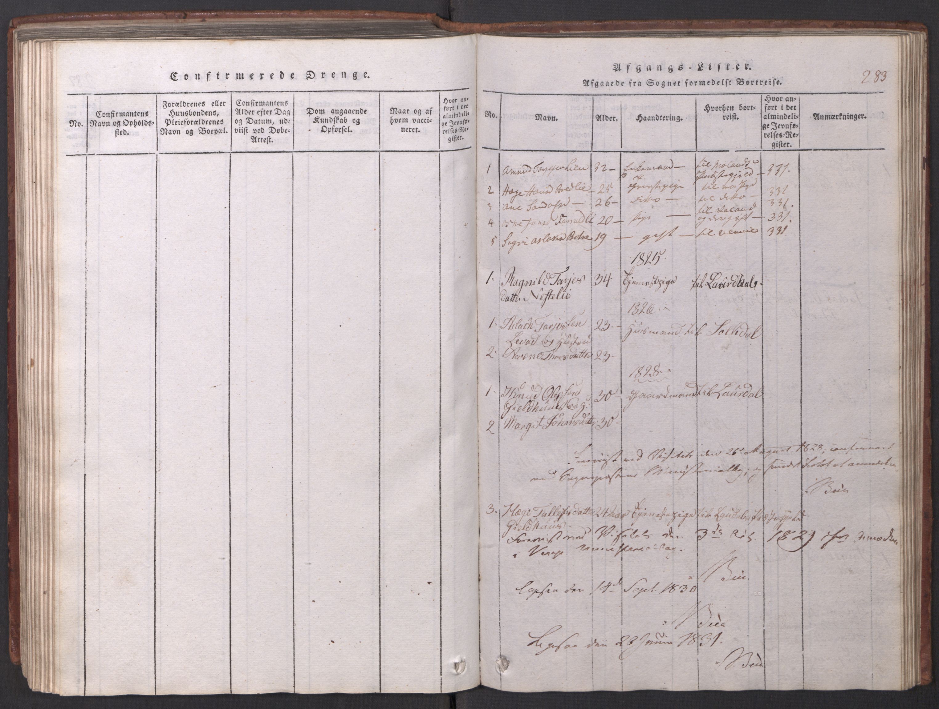Vinje kirkebøker, SAKO/A-312/G/Gb/L0001: Parish register (copy) no. II 1, 1814-1843