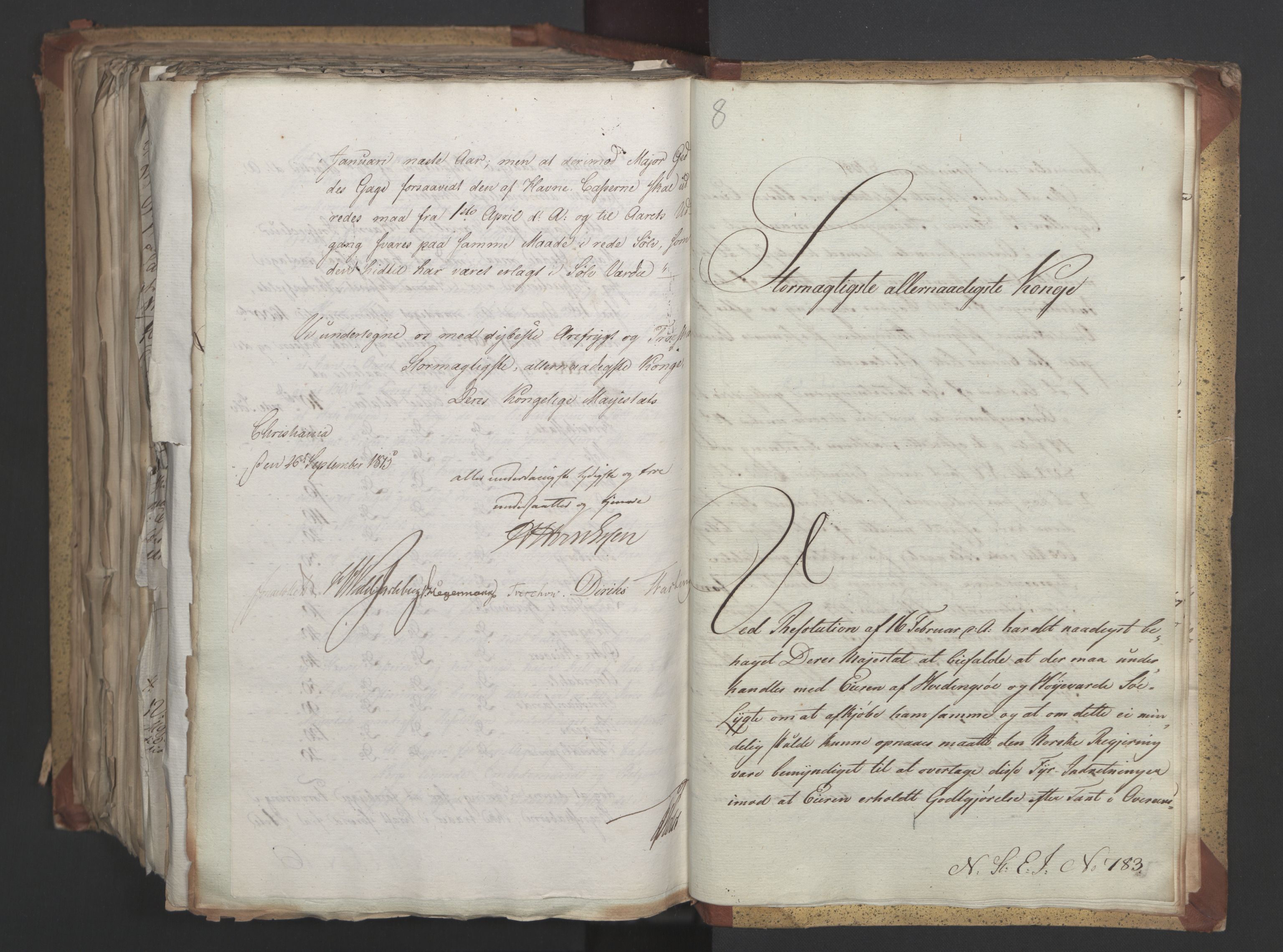 Statsrådsavdelingen i Stockholm, AV/RA-S-1003/D/Da/L0003: Regjeringsinnstillinger nr. 519-787, 1815, p. 563