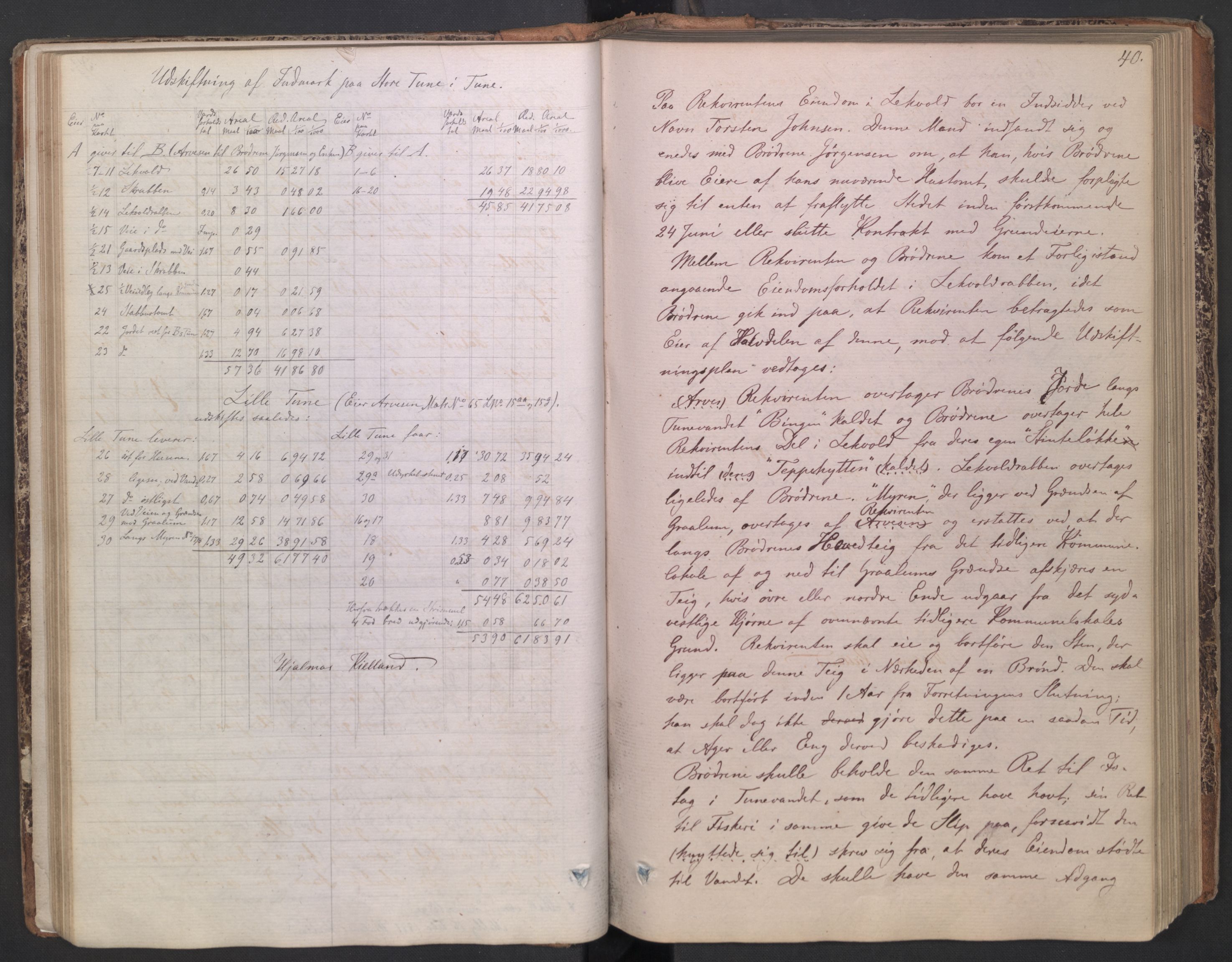 Østfold jordskifterett, AV/SAO-A-10240/F/Fa/L0001: Utskiftningsprotokoll, 1865-1901, p. 39b-40a