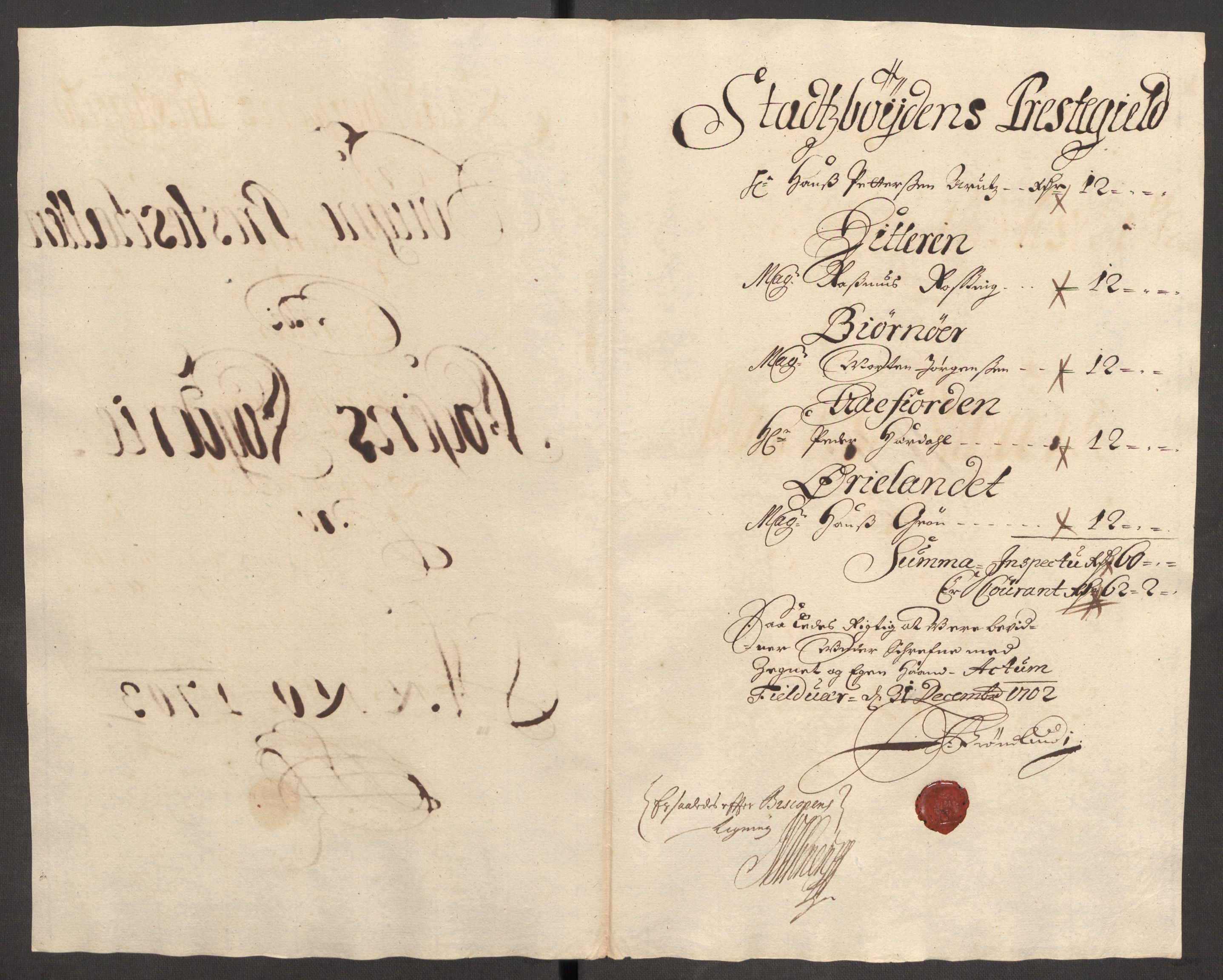 Rentekammeret inntil 1814, Reviderte regnskaper, Fogderegnskap, AV/RA-EA-4092/R57/L3855: Fogderegnskap Fosen, 1702-1703, p. 326
