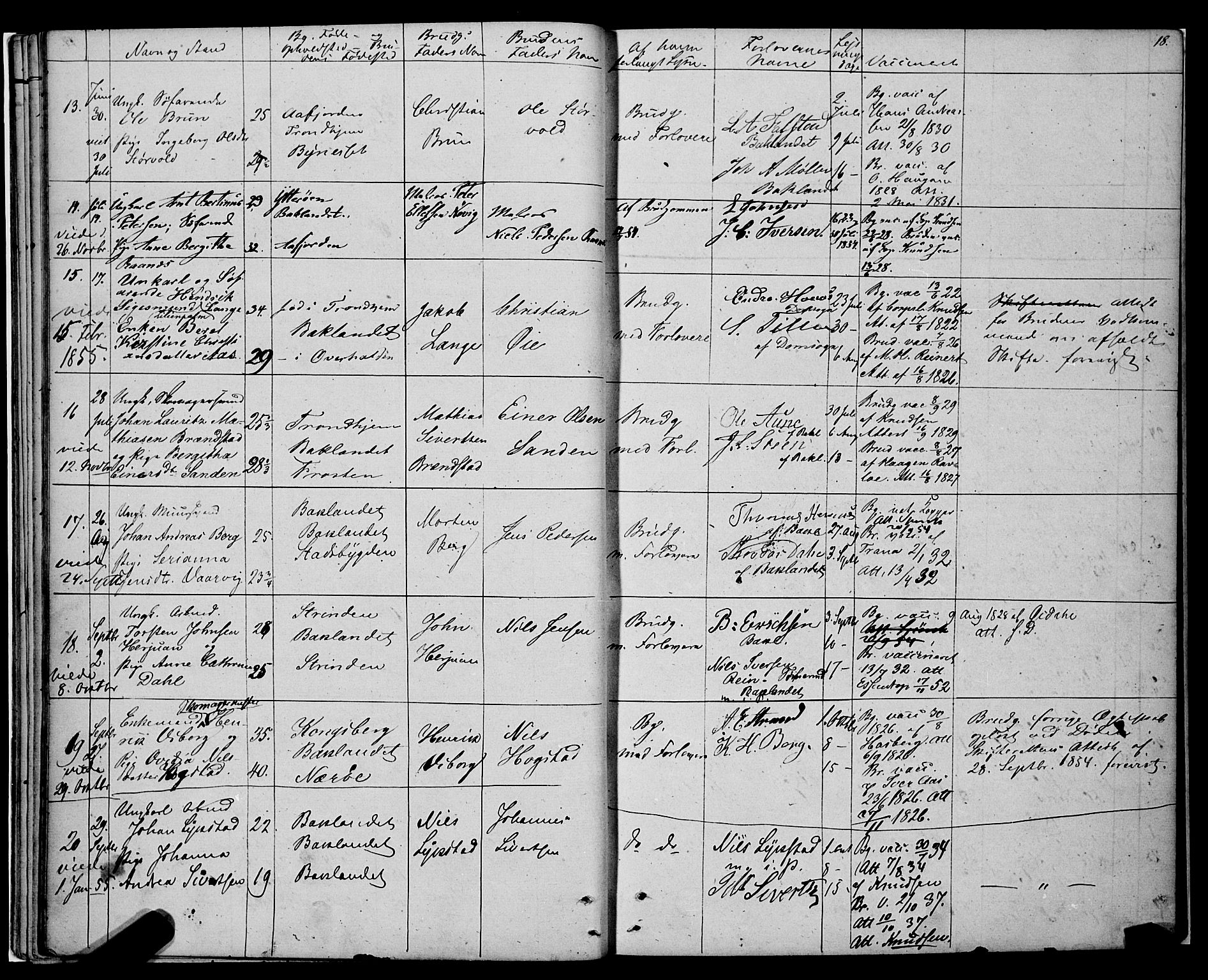 Ministerialprotokoller, klokkerbøker og fødselsregistre - Sør-Trøndelag, SAT/A-1456/604/L0187: Parish register (official) no. 604A08, 1847-1878, p. 18