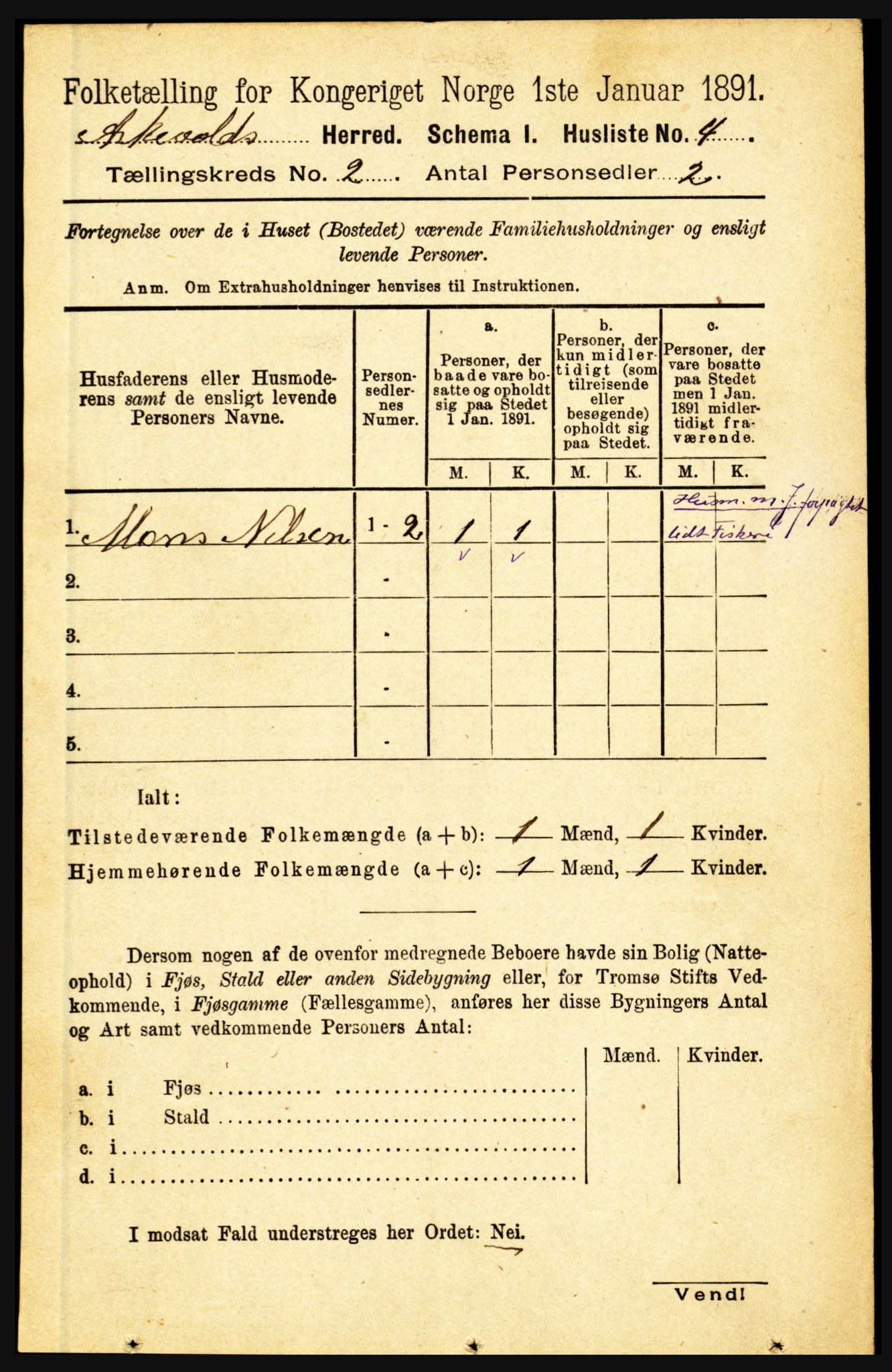 RA, 1891 census for 1428 Askvoll, 1891, p. 372