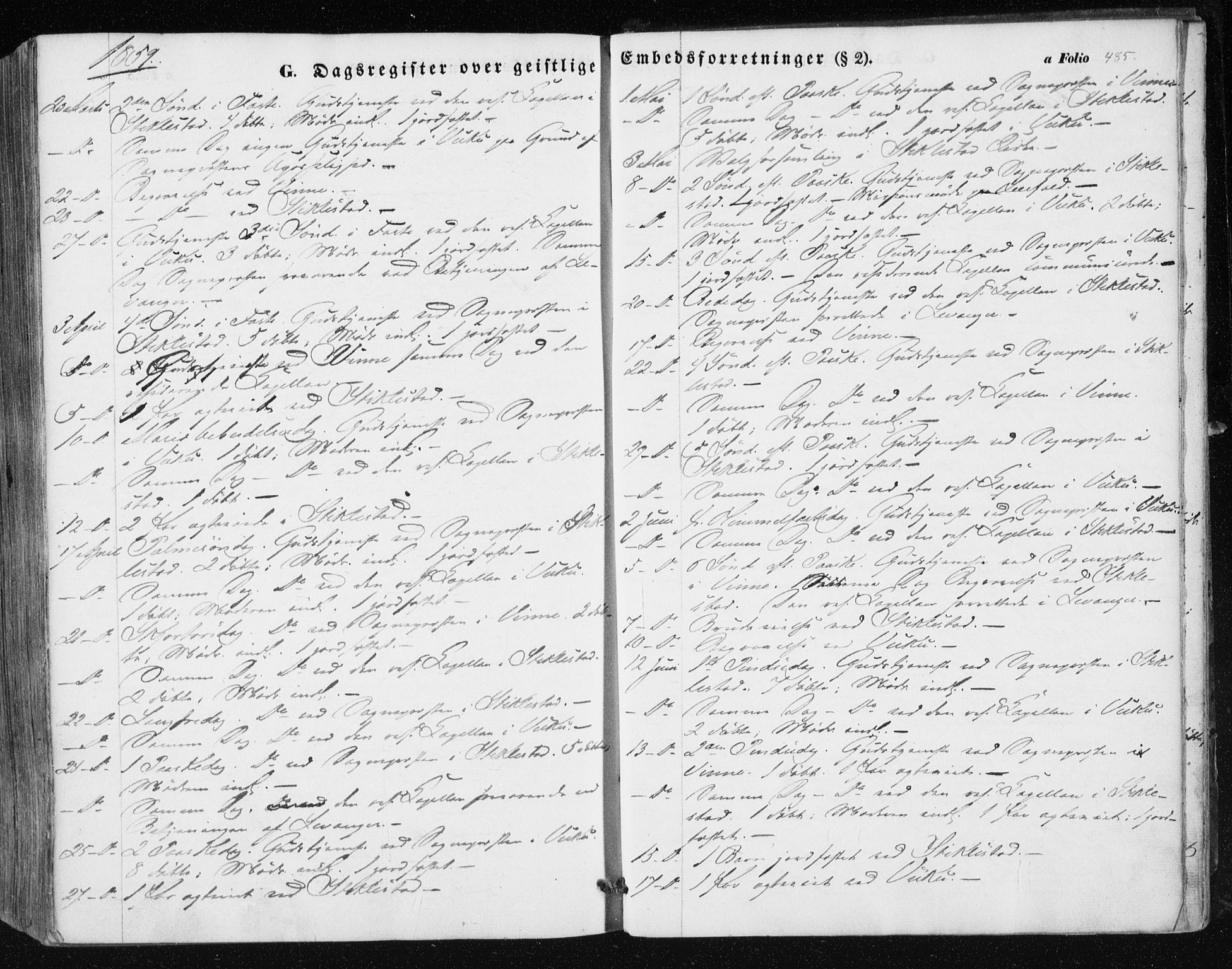 Ministerialprotokoller, klokkerbøker og fødselsregistre - Nord-Trøndelag, SAT/A-1458/723/L0240: Parish register (official) no. 723A09, 1852-1860, p. 485