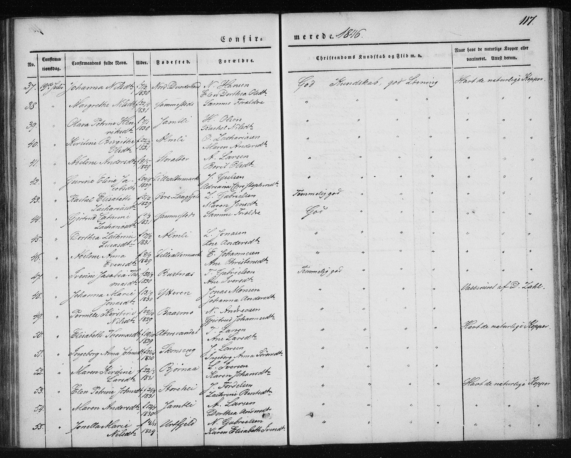 Ministerialprotokoller, klokkerbøker og fødselsregistre - Nordland, AV/SAT-A-1459/827/L0391: Parish register (official) no. 827A03, 1842-1852, p. 117