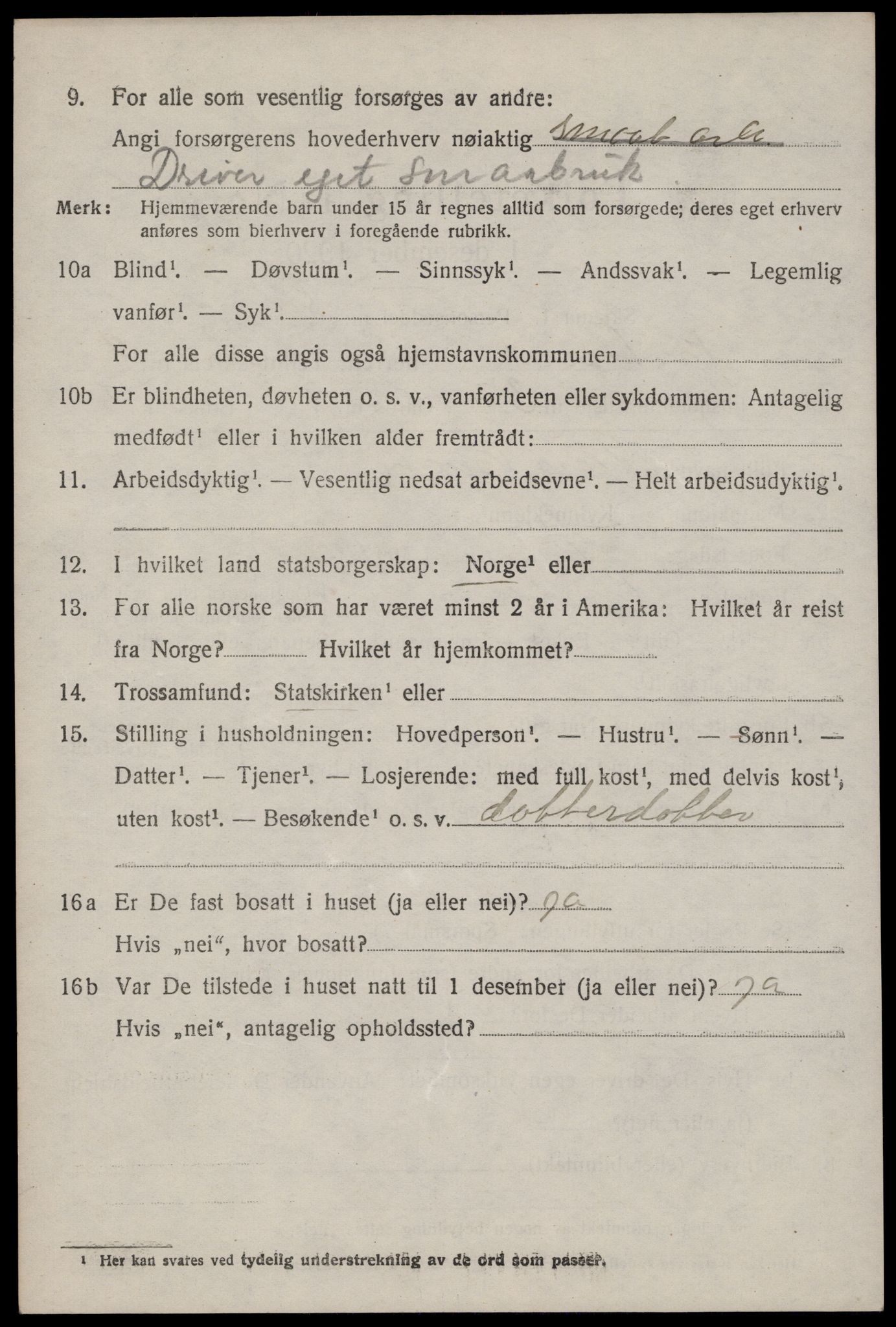 SAKO, 1920 census for Kviteseid, 1920, p. 4174