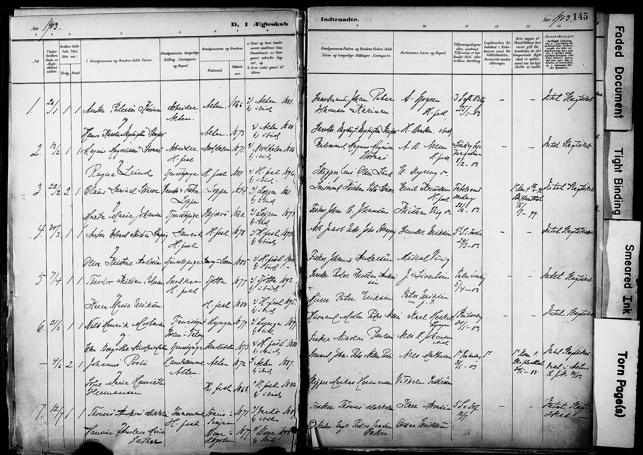Hammerfest sokneprestkontor, SATØ/S-1347/H/Ha/L0010.kirke: Parish register (official) no. 10, 1898-1905, p. 145