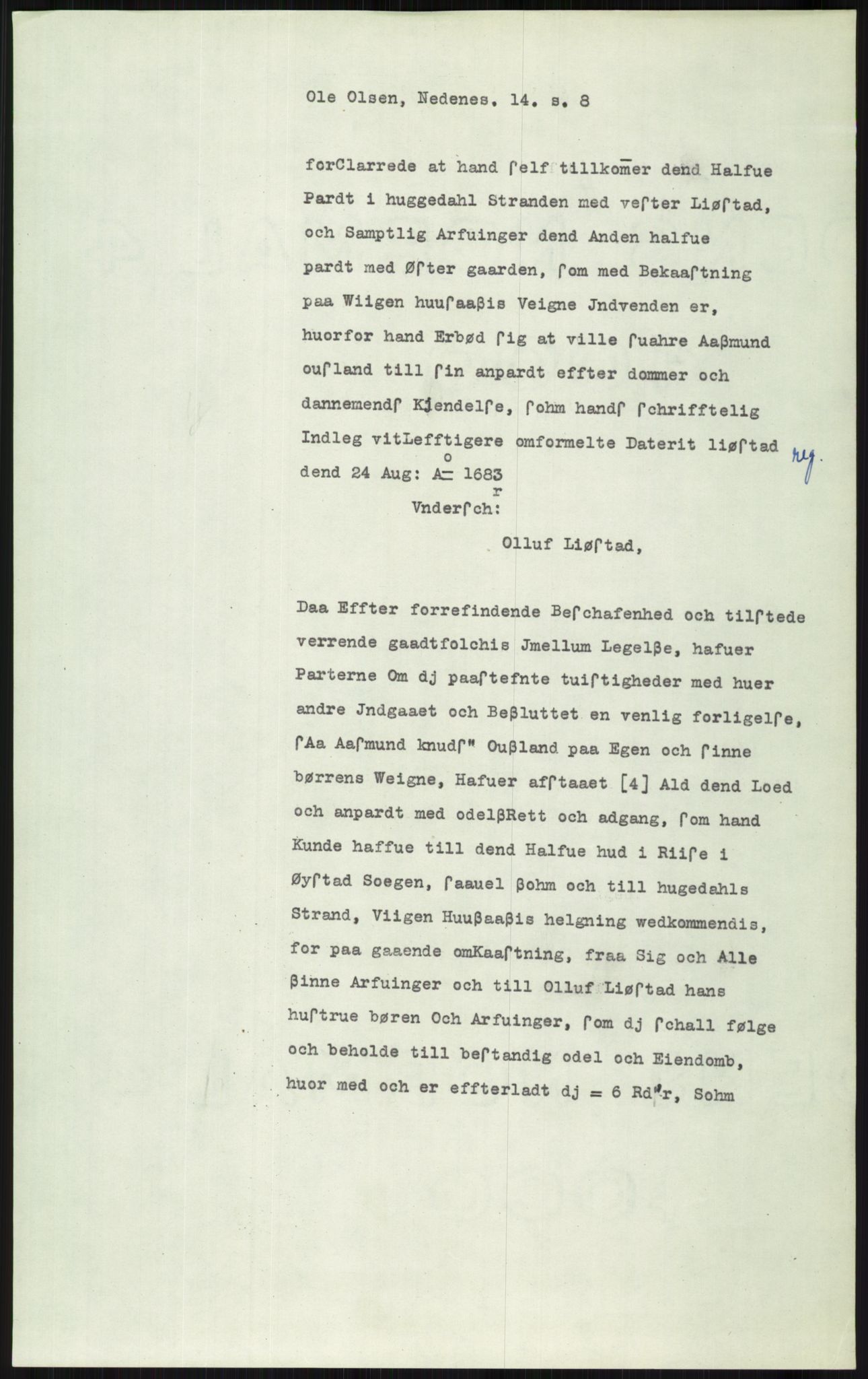 Samlinger til kildeutgivelse, Diplomavskriftsamlingen, AV/RA-EA-4053/H/Ha, p. 3025