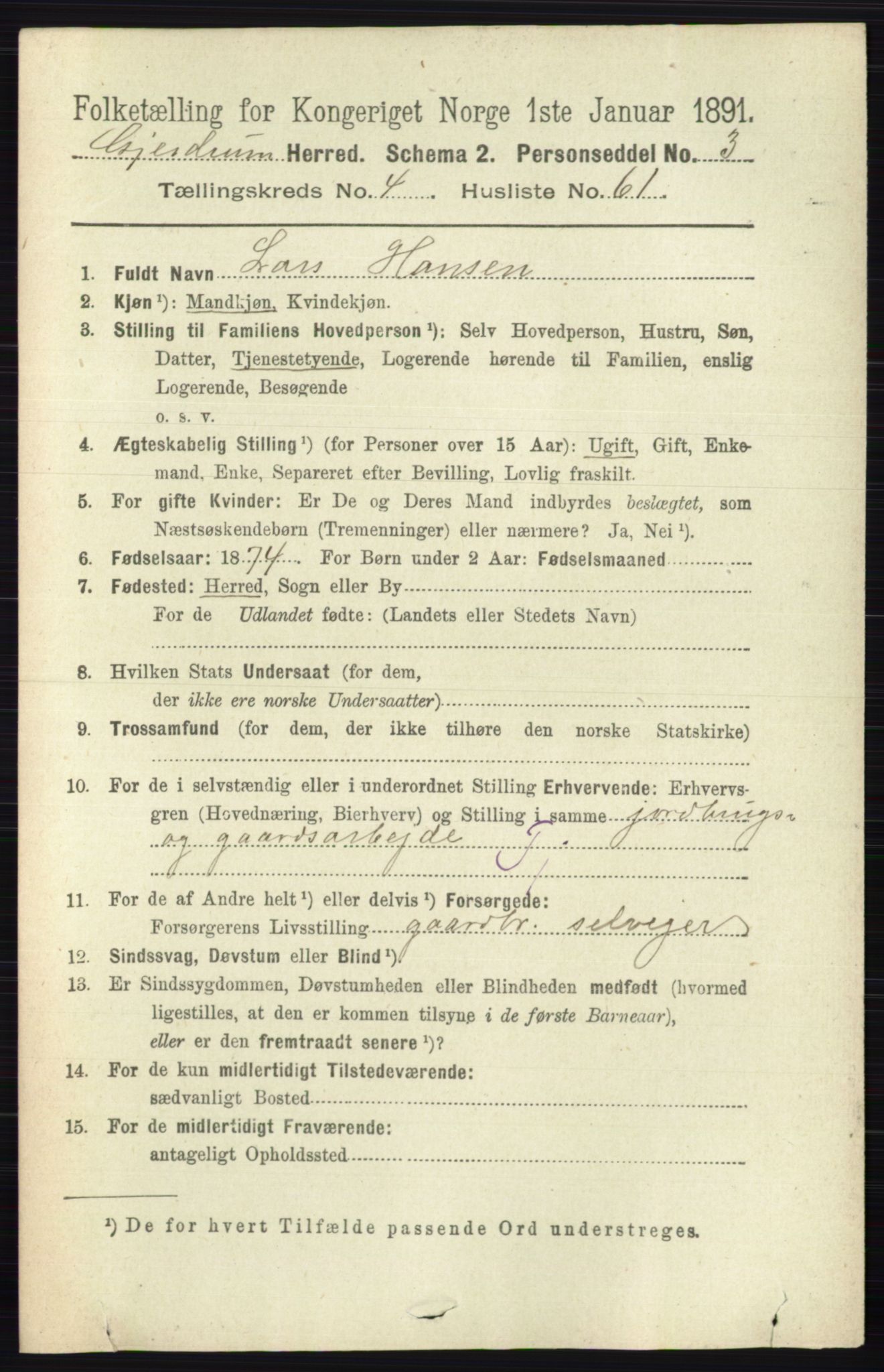 RA, 1891 census for 0234 Gjerdrum, 1891, p. 2162