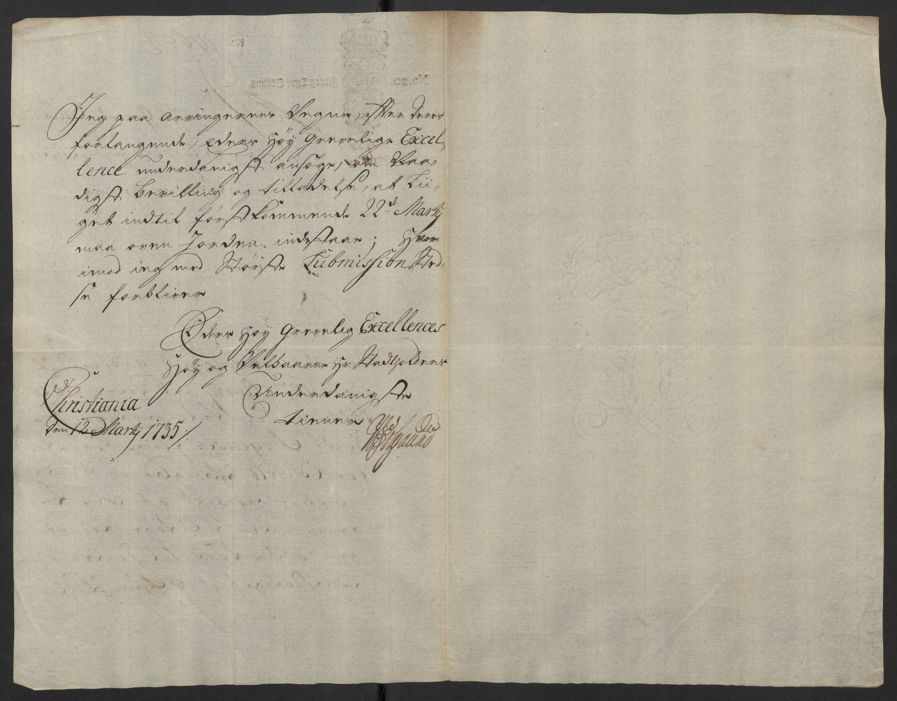 Stattholderembetet 1572-1771, AV/RA-EA-2870/Ef/L0108: Brev fra embetsmenn og andre, 1735-1736, p. 20