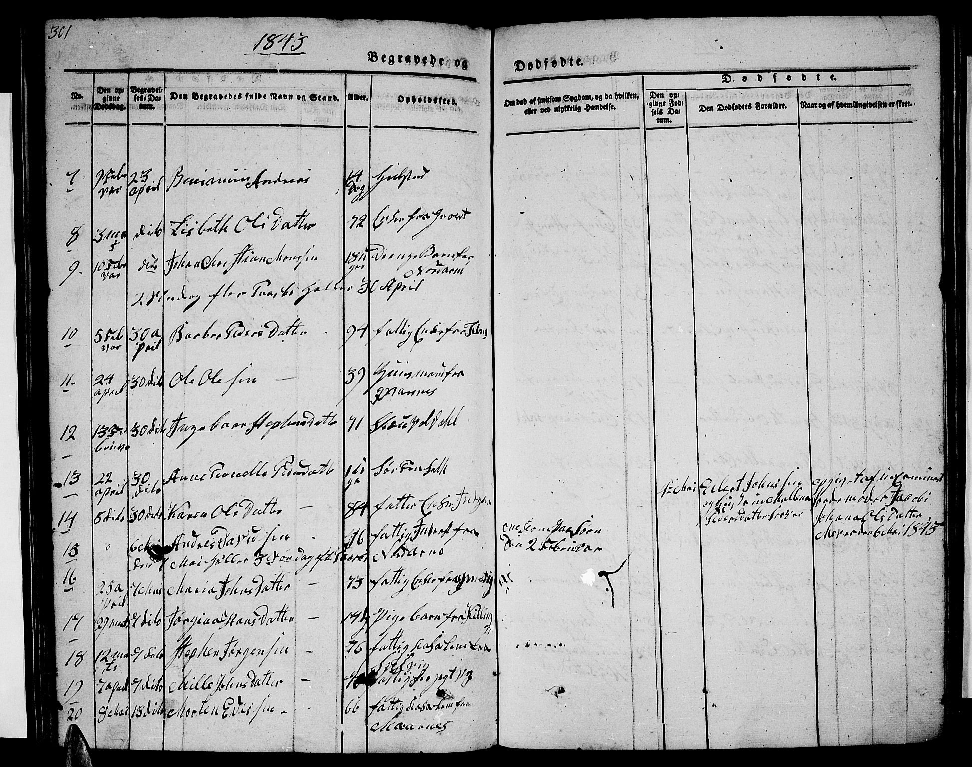 Ministerialprotokoller, klokkerbøker og fødselsregistre - Nordland, SAT/A-1459/805/L0106: Parish register (copy) no. 805C02, 1841-1861, p. 301