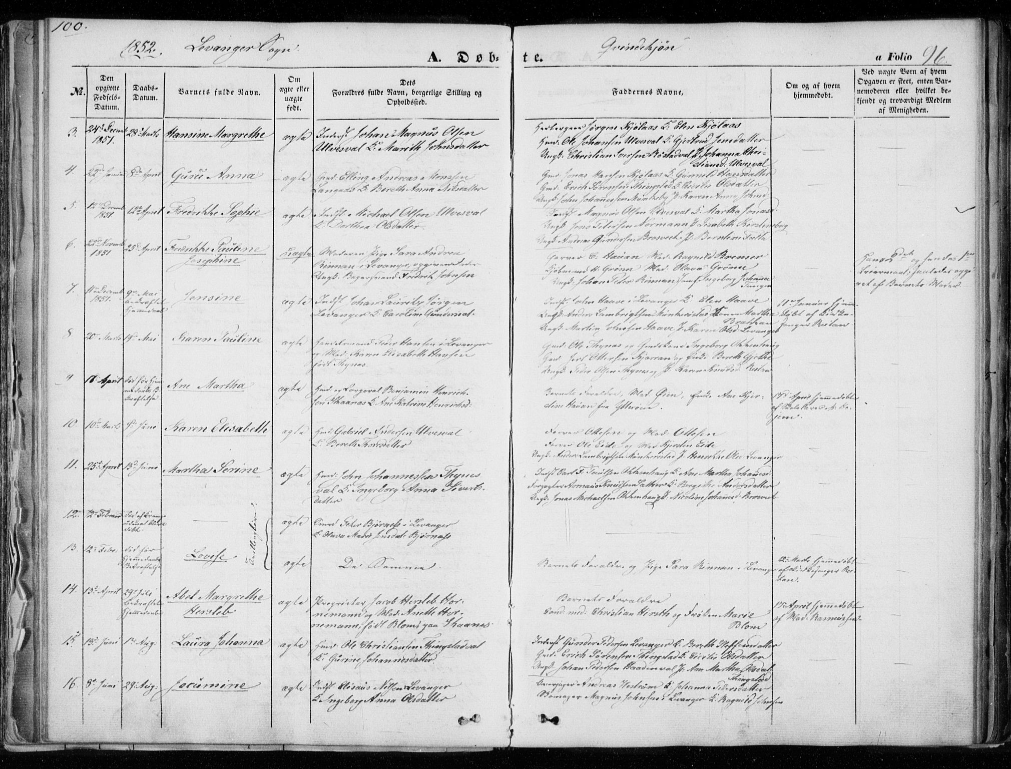 Ministerialprotokoller, klokkerbøker og fødselsregistre - Nord-Trøndelag, AV/SAT-A-1458/720/L0183: Parish register (official) no. 720A01, 1836-1855, p. 96