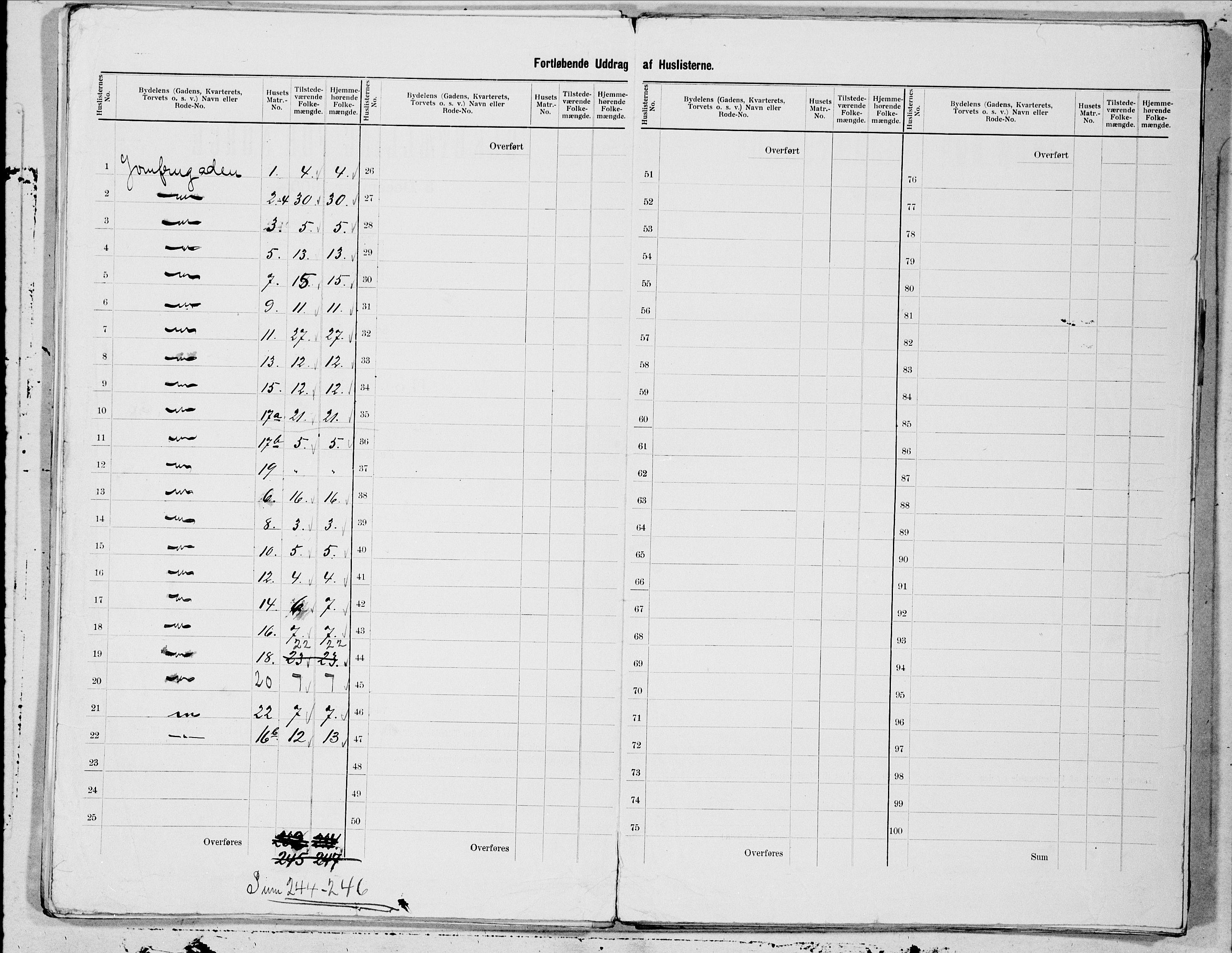 SAT, 1900 census for Trondheim, 1900, p. 46