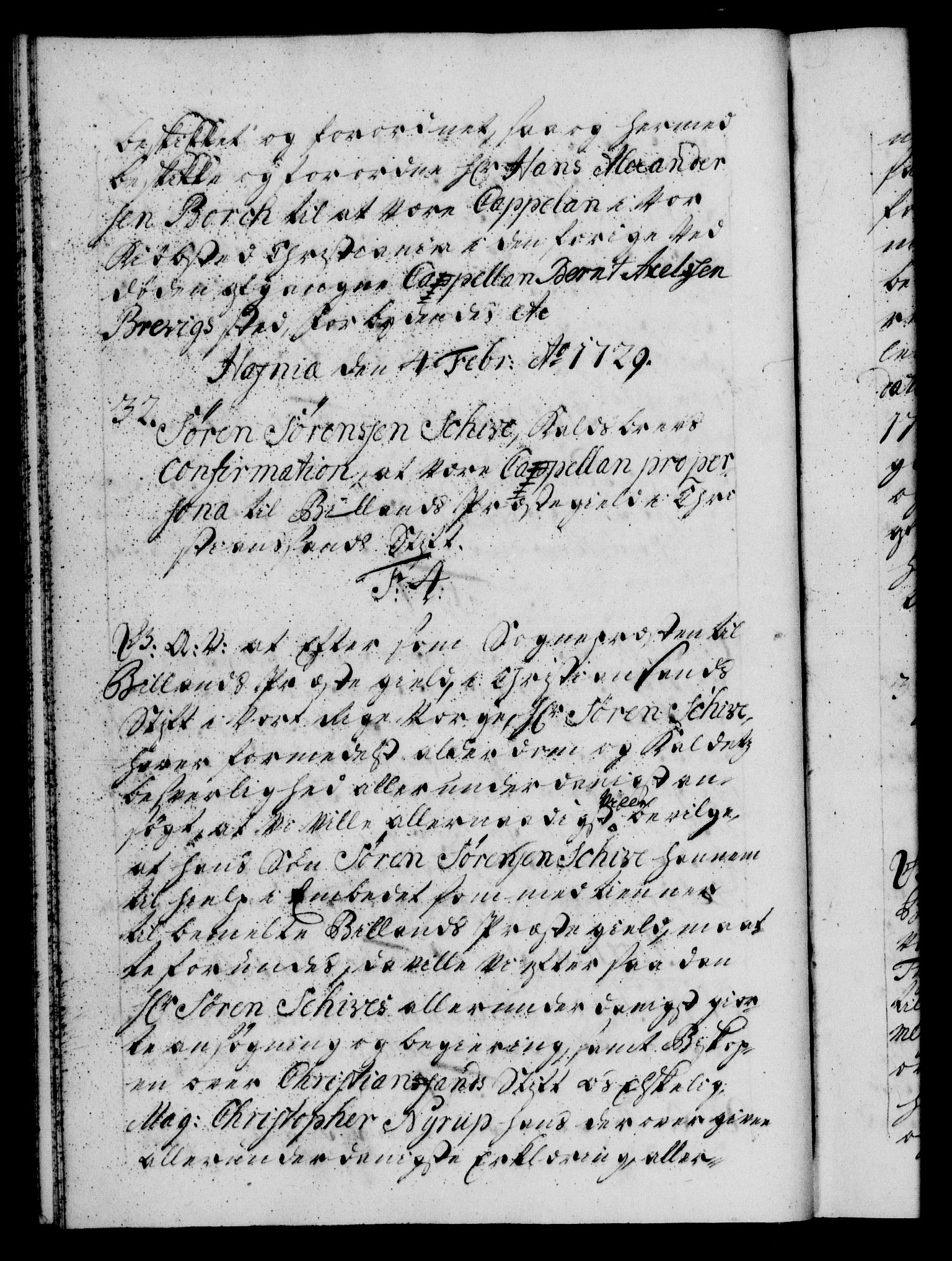 Danske Kanselli 1572-1799, AV/RA-EA-3023/F/Fc/Fca/Fcaa/L0026: Norske registre, 1729-1730, p. 17b