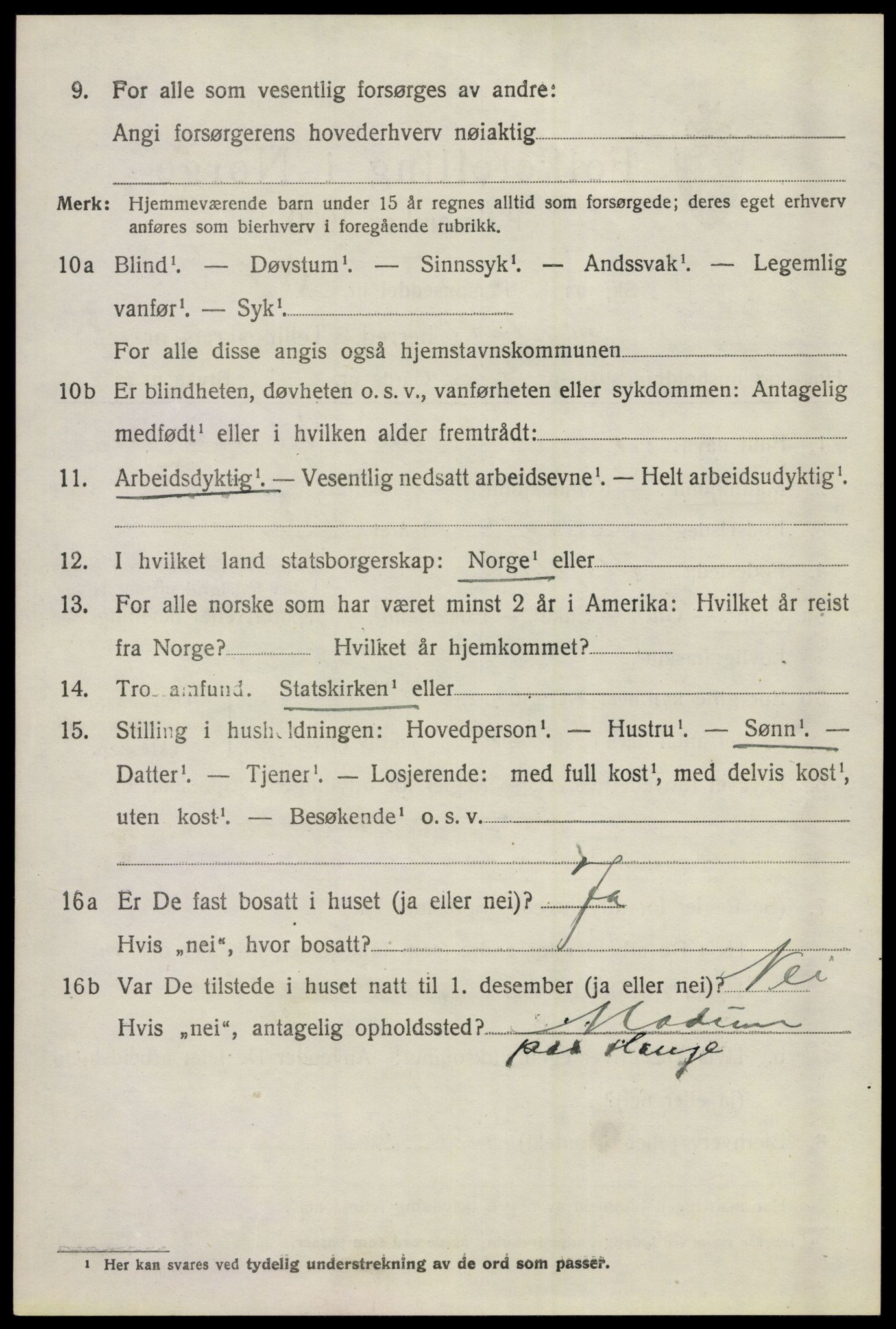 SAKO, 1920 census for Sigdal, 1920, p. 1909