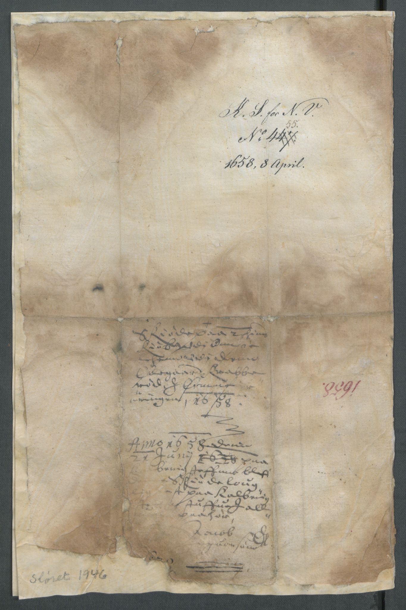 Riksarkivets diplomsamling, AV/RA-EA-5965/F02/L0168: Dokumenter, 1658-1660, p. 24