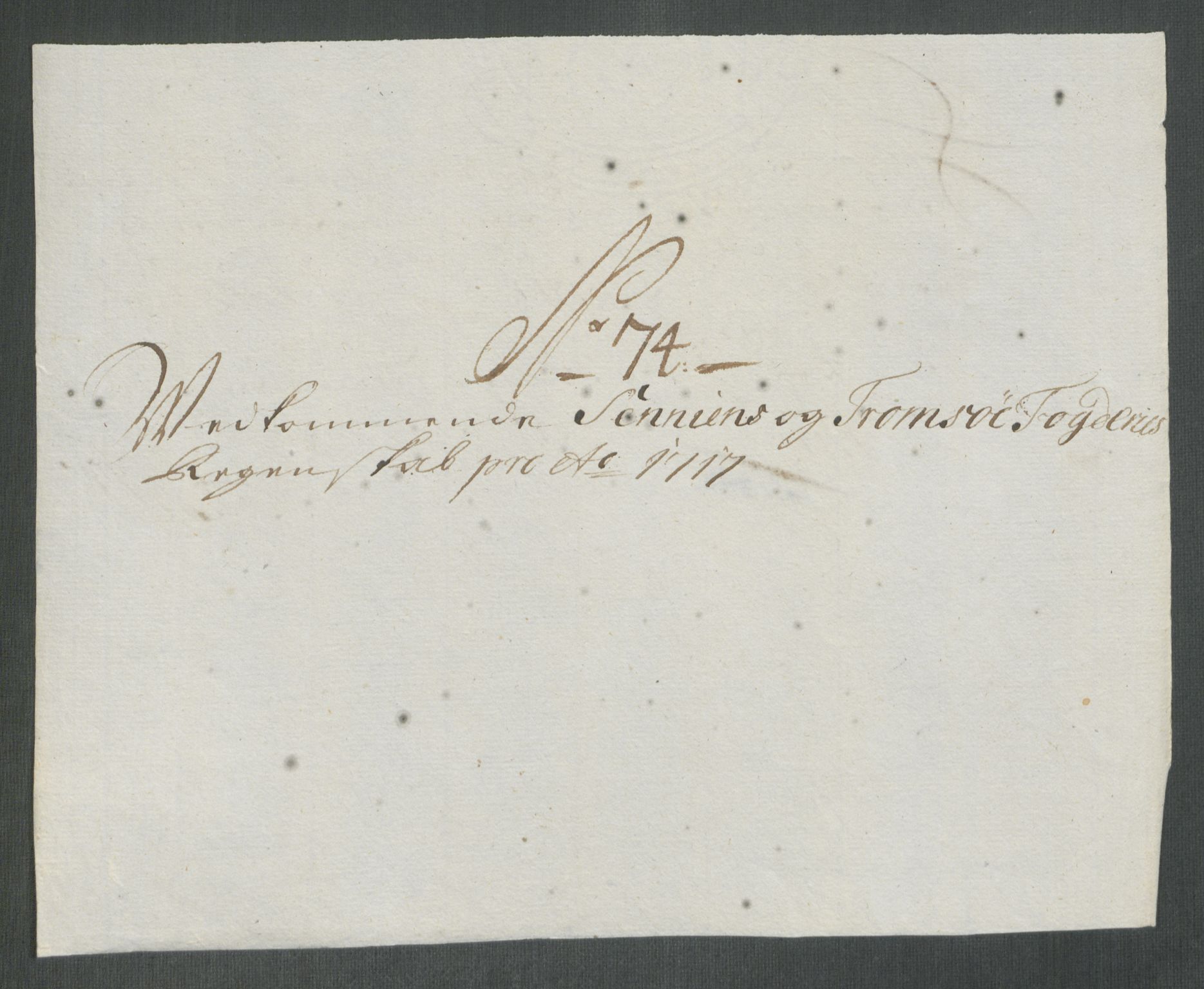 Rentekammeret inntil 1814, Reviderte regnskaper, Fogderegnskap, AV/RA-EA-4092/R68/L4763: Fogderegnskap Senja og Troms, 1717, p. 377