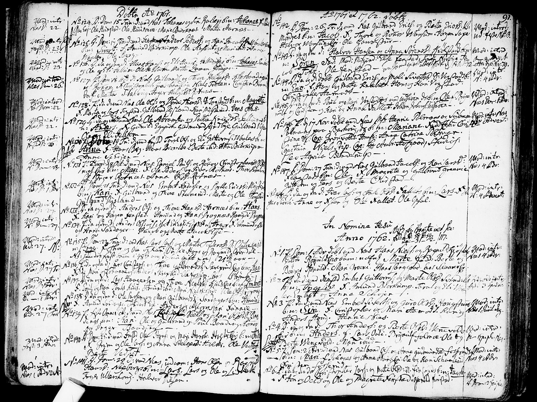 Nes prestekontor Kirkebøker, SAO/A-10410/F/Fa/L0003: Parish register (official) no. I 3, 1734-1781, p. 91